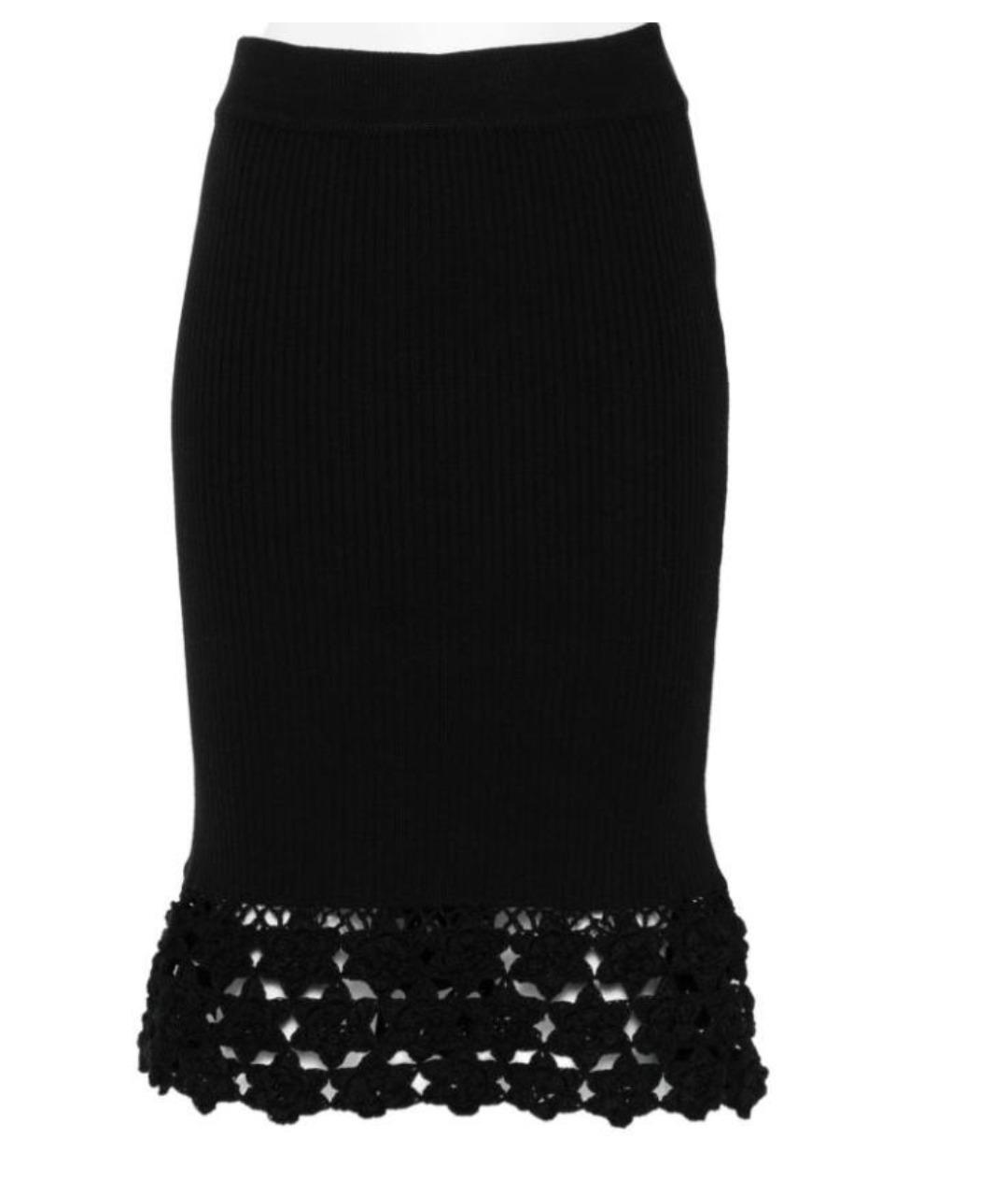 GANNI Черная полиамидовая юбка миди, фото 1