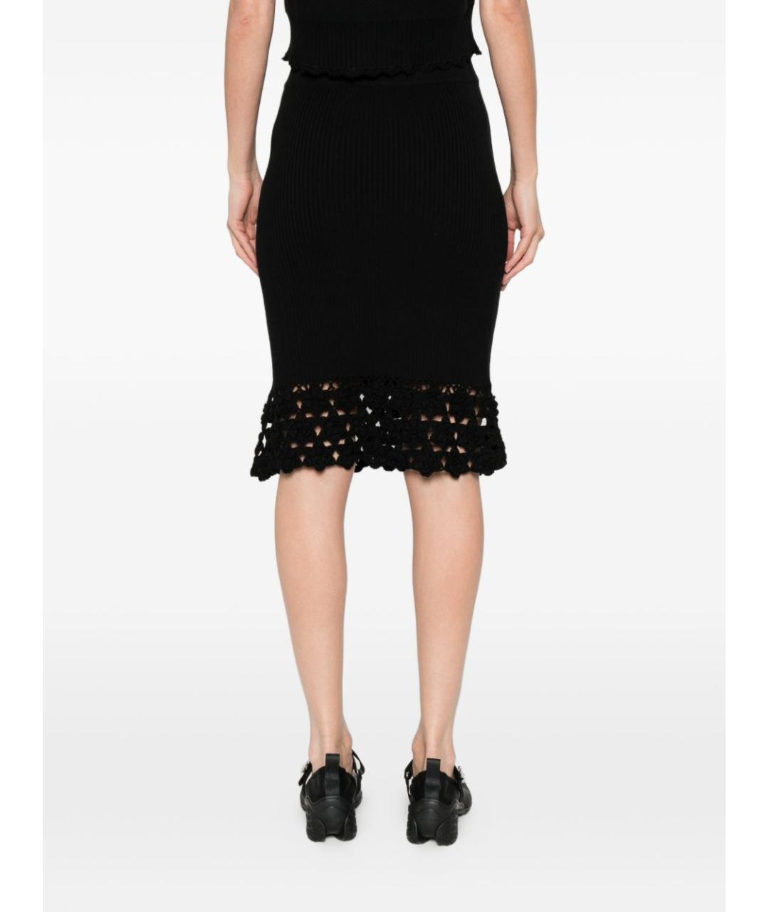 GANNI Черная полиамидовая юбка миди, фото 3
