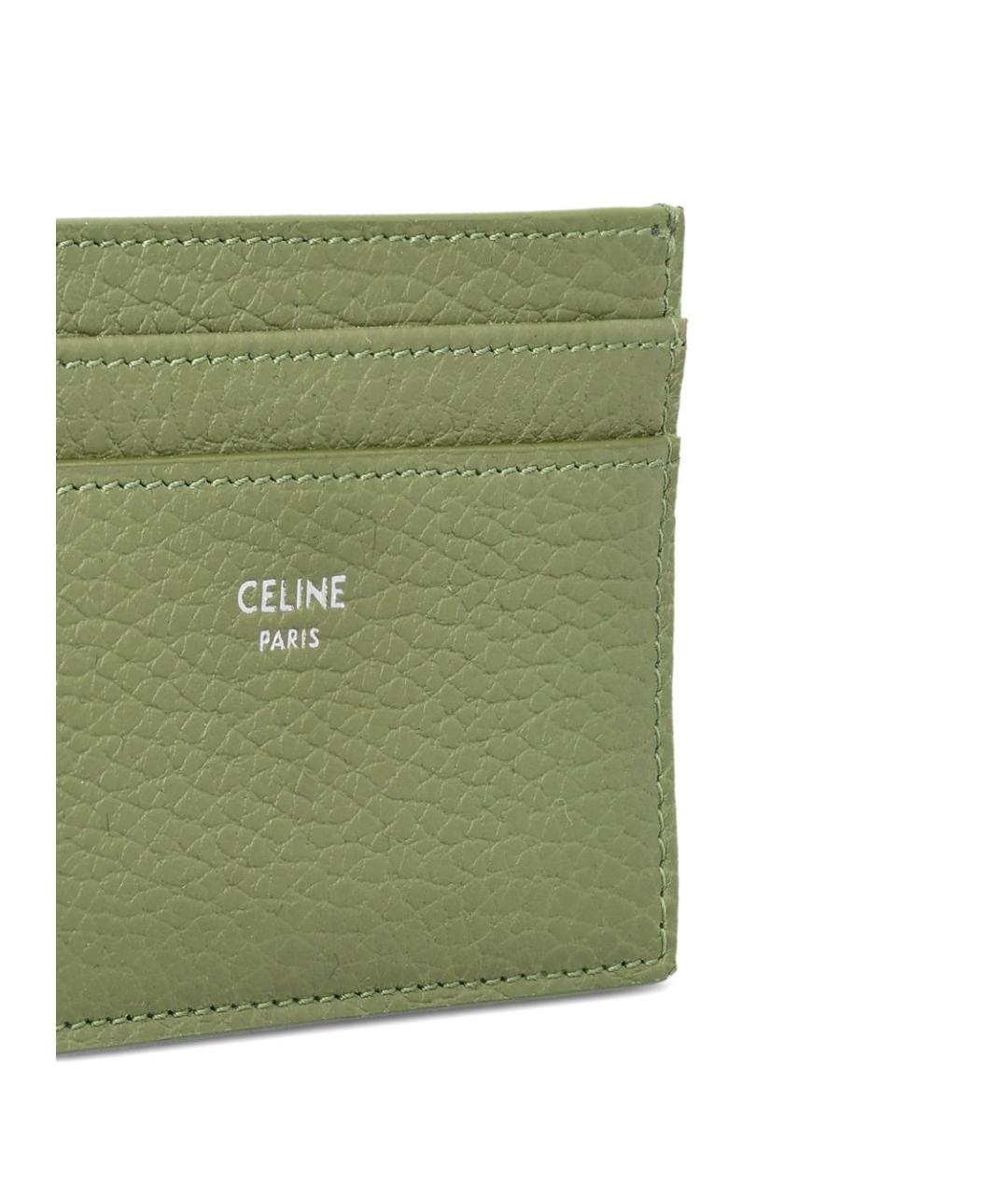 CELINE Зеленый кожаный кардхолдер, фото 4