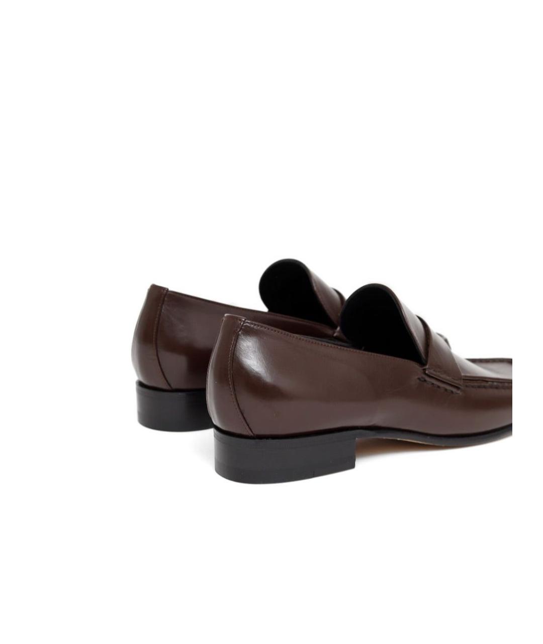 PHOEBE PHILO Коричневые кожаные лоферы, фото 3