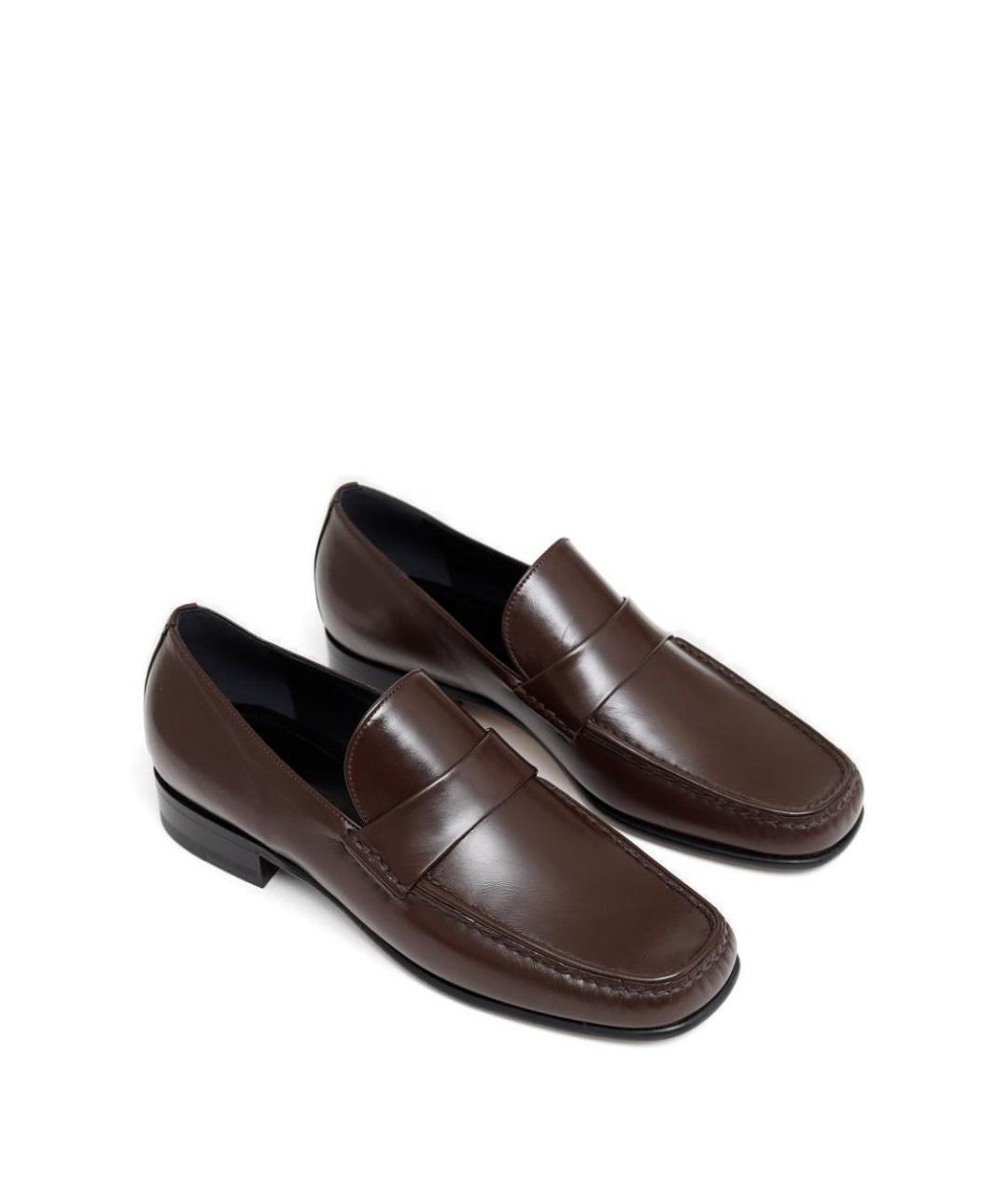 PHOEBE PHILO Коричневые кожаные лоферы, фото 2