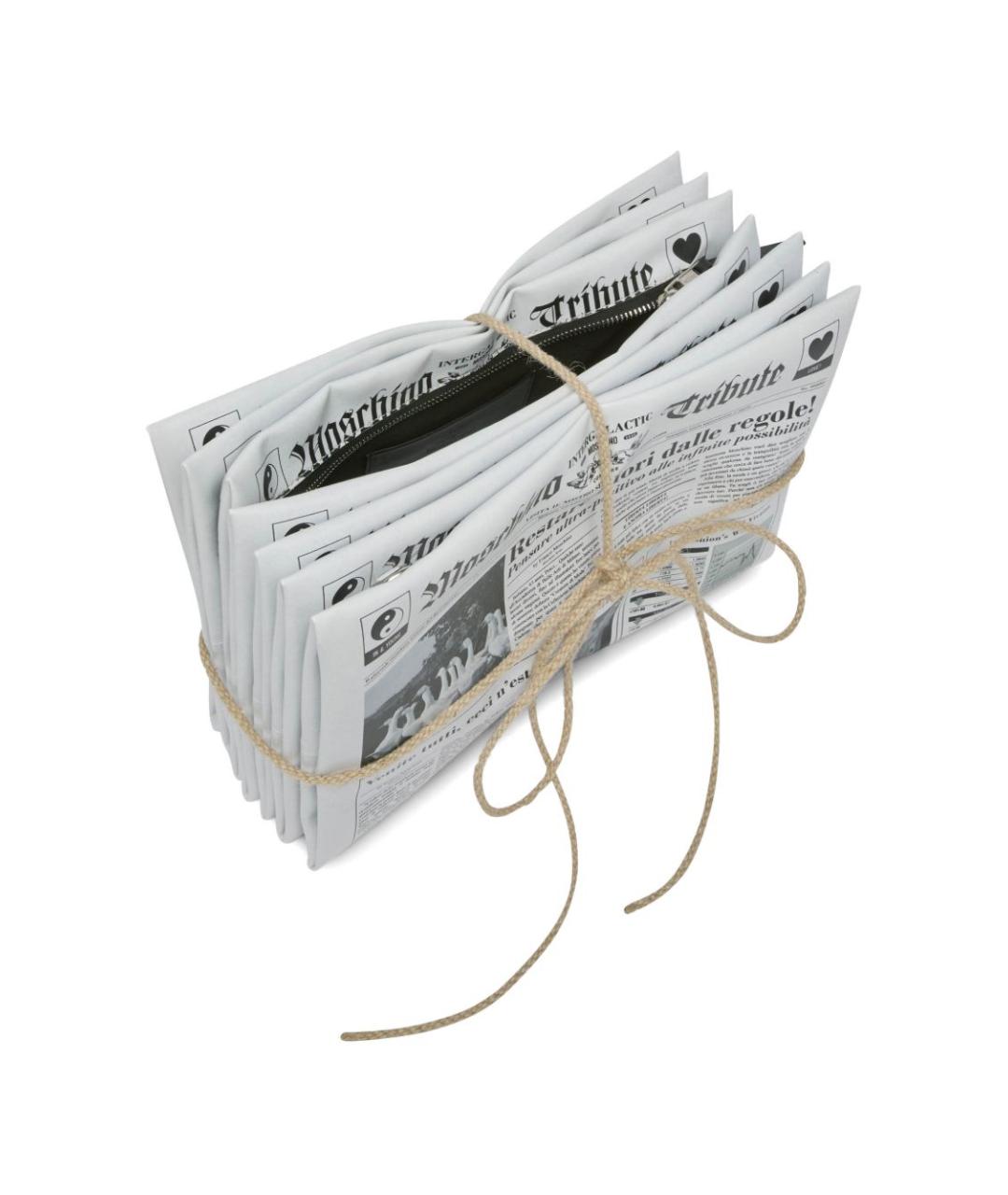 MOSCHINO Белая синтетическая сумка через плечо, фото 3