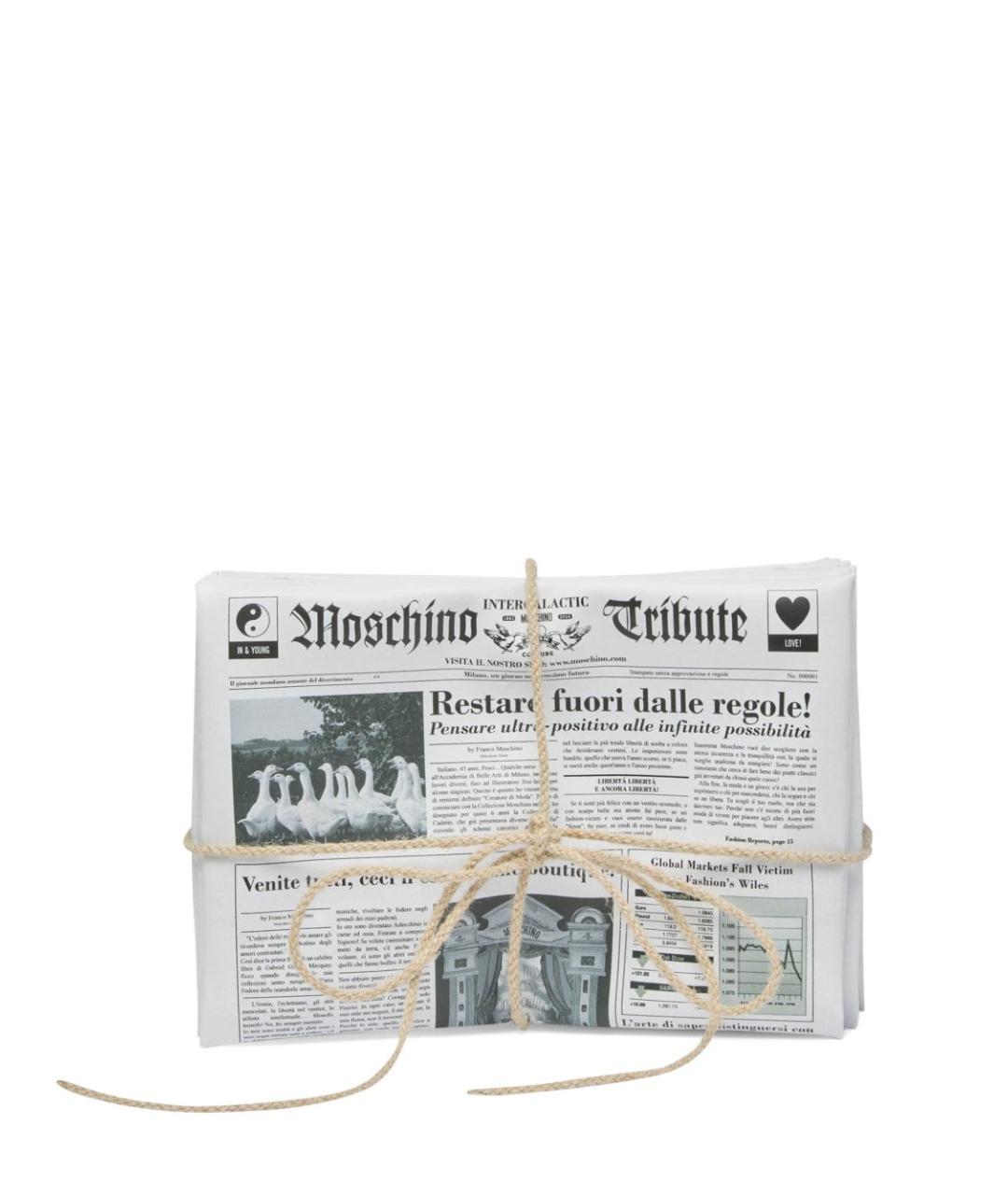 MOSCHINO Белая синтетическая сумка через плечо, фото 1