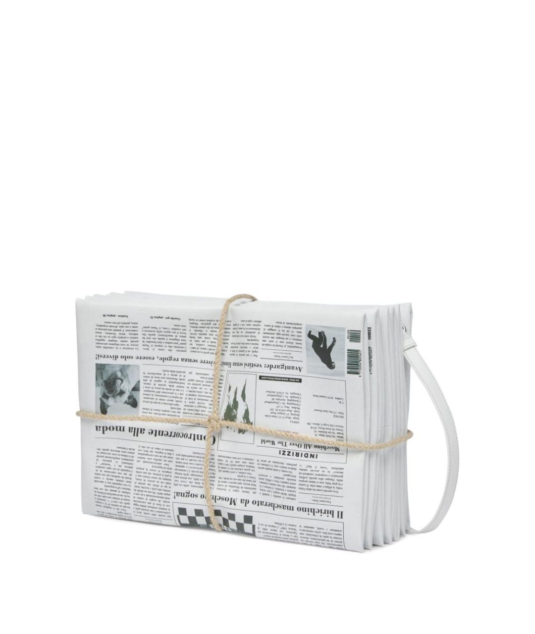 MOSCHINO Белая синтетическая сумка через плечо, фото 2