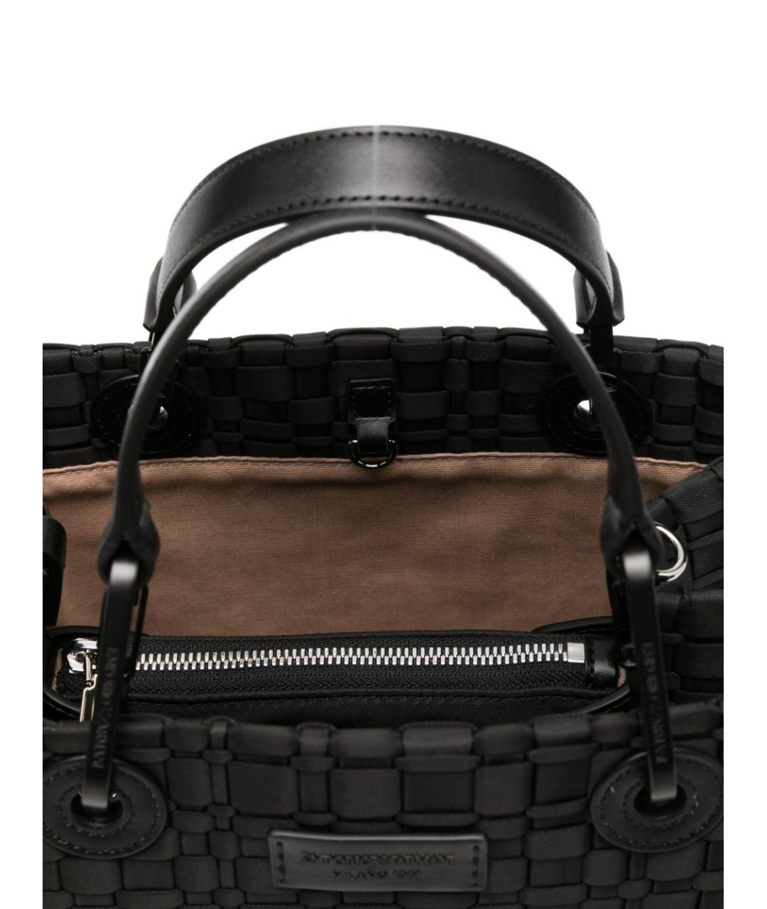 EMPORIO ARMANI Черная сумка тоут, фото 2