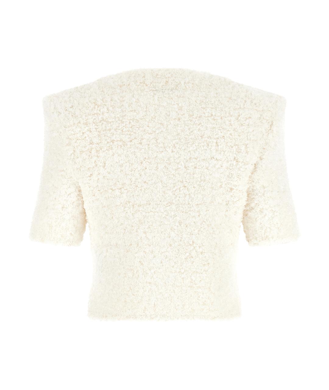 BALMAIN Белый твидовый кардиган, фото 2