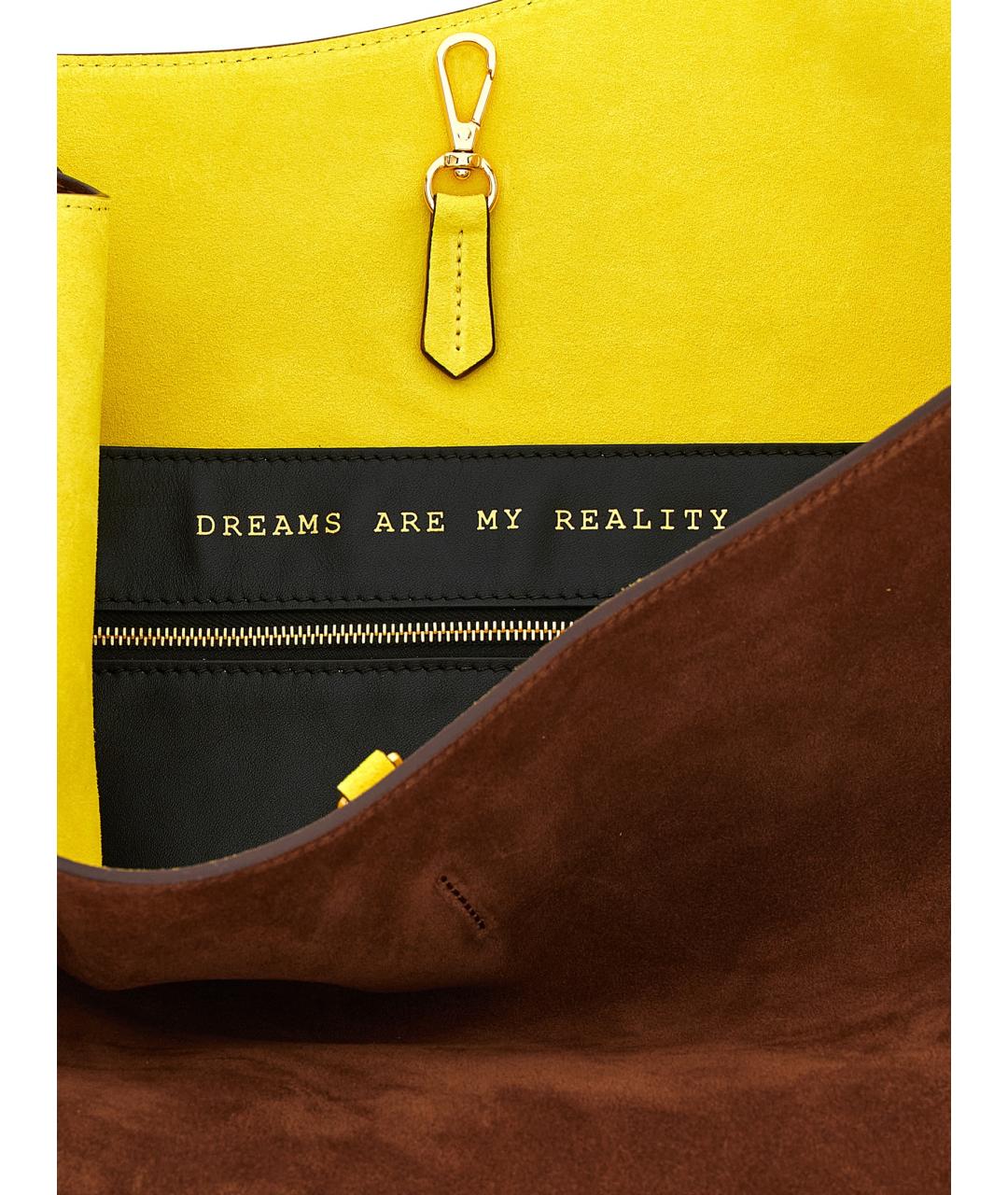 ALBERTA FERRETTI Коричневая замшевая сумка через плечо, фото 4