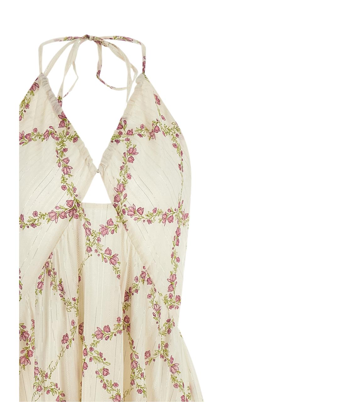 TWIN-SET Мульти хлопковое повседневное платье, фото 3