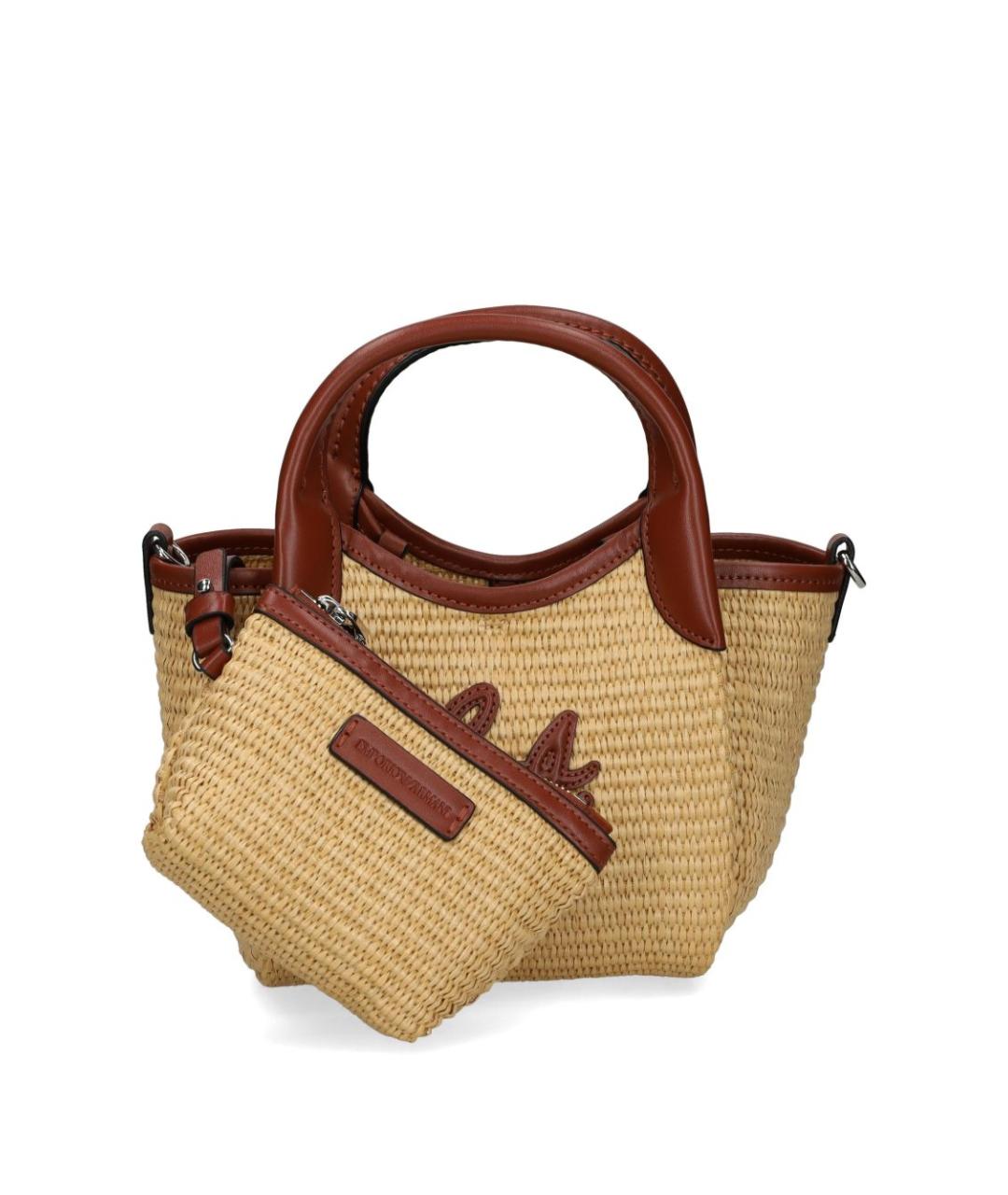 EMPORIO ARMANI Коричневая сумка тоут, фото 6