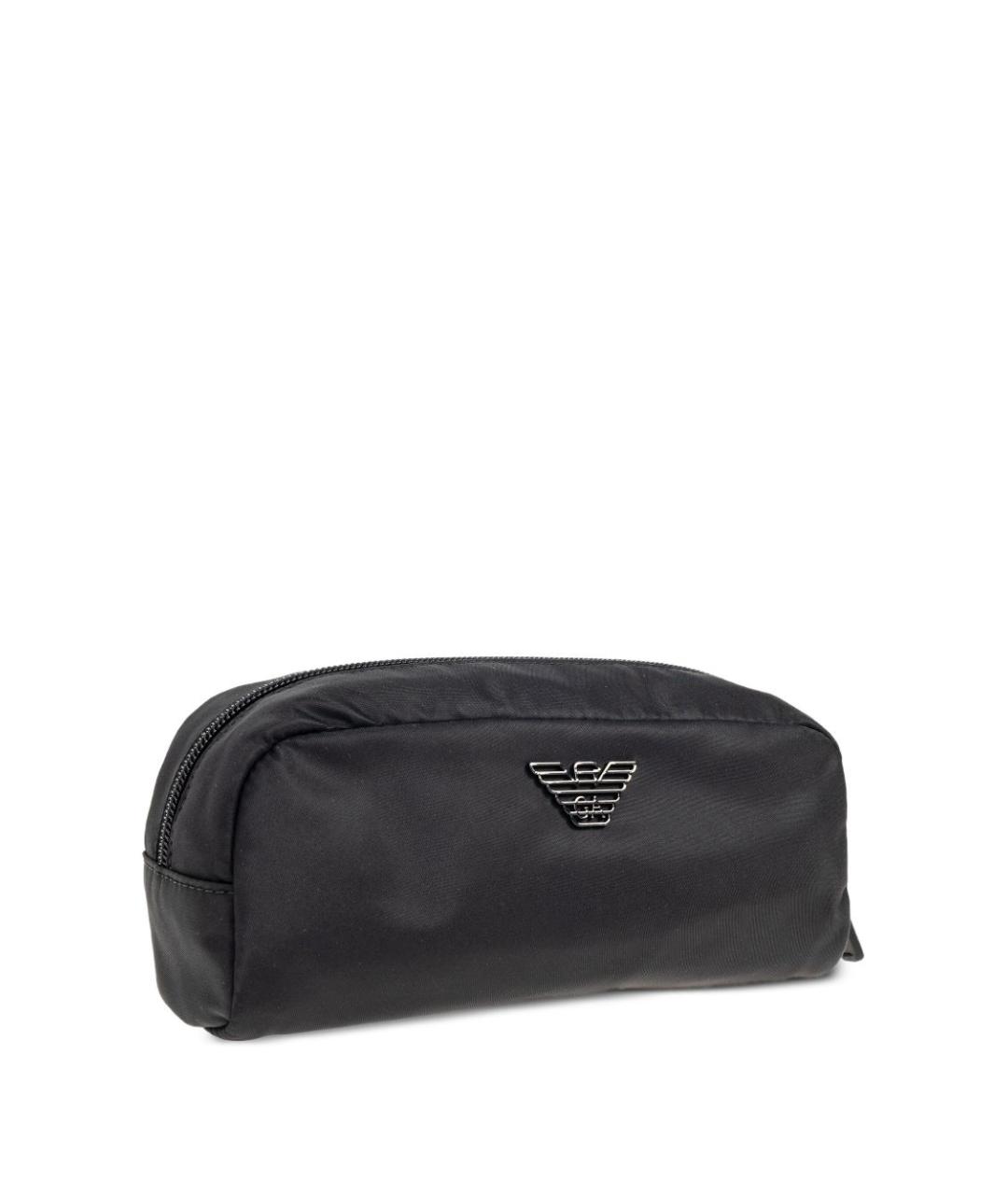 EMPORIO ARMANI Черная тканевая косметичка, фото 2