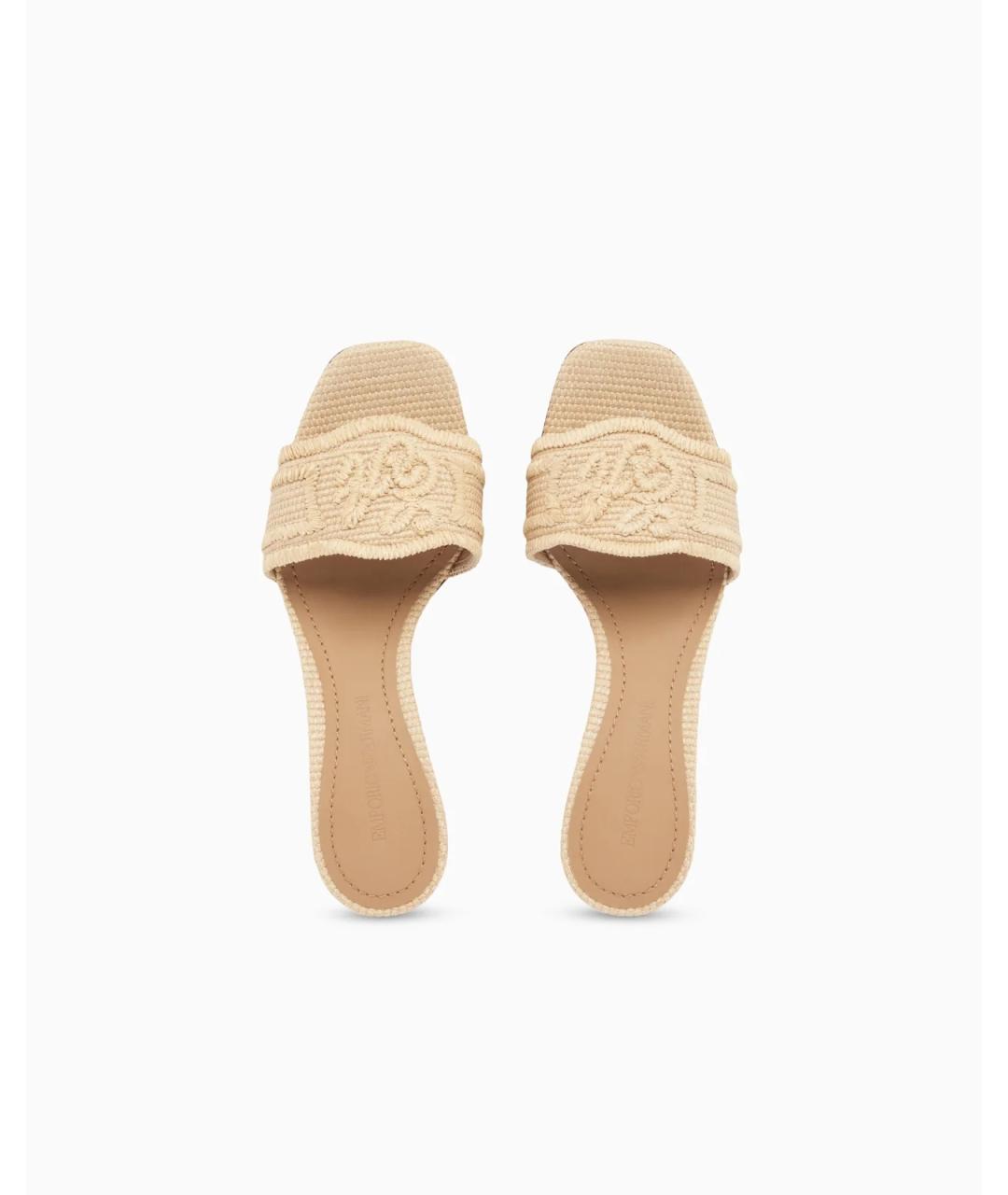 EMPORIO ARMANI Бежевые сандалии, фото 4