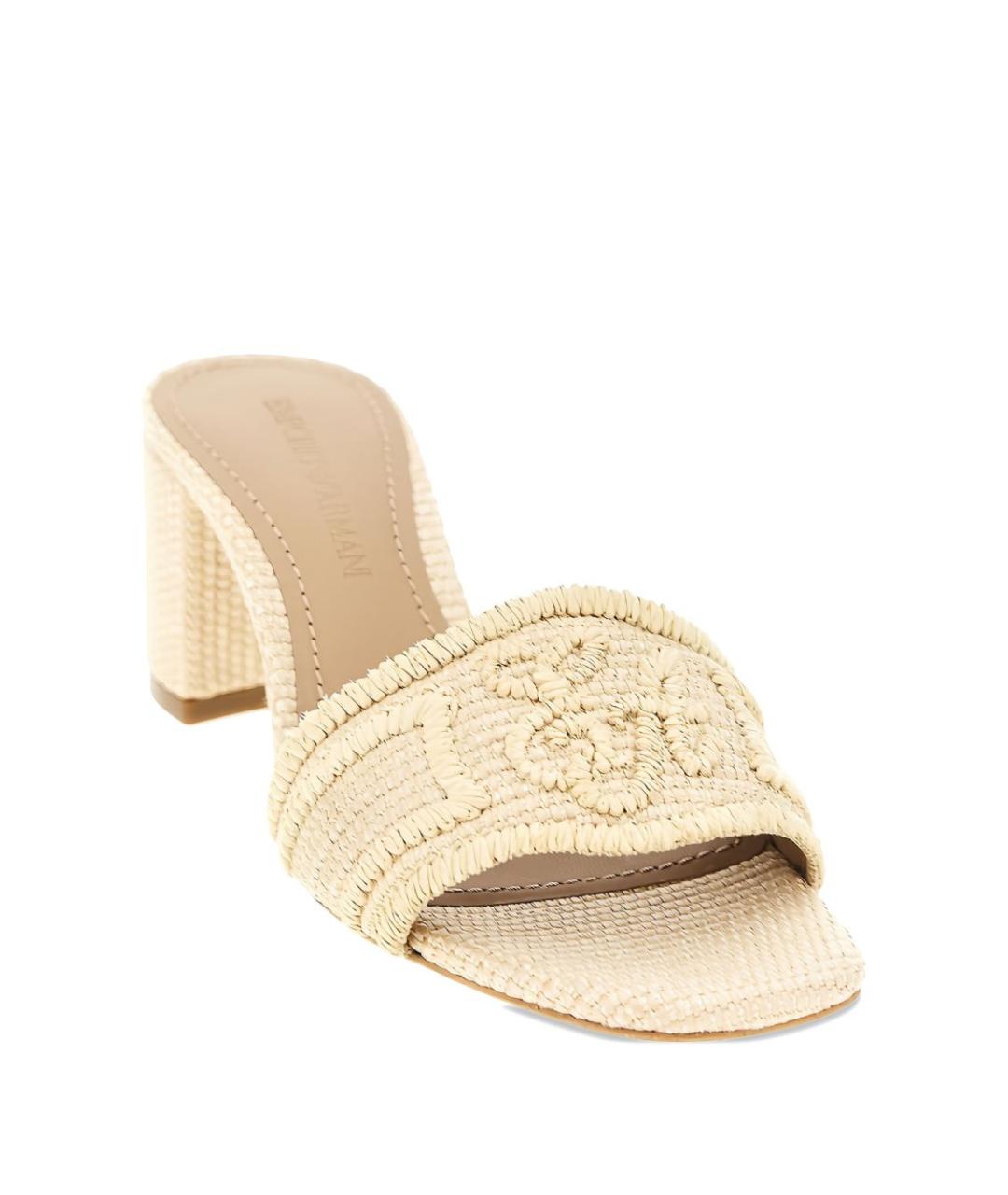 EMPORIO ARMANI Бежевые сандалии, фото 2