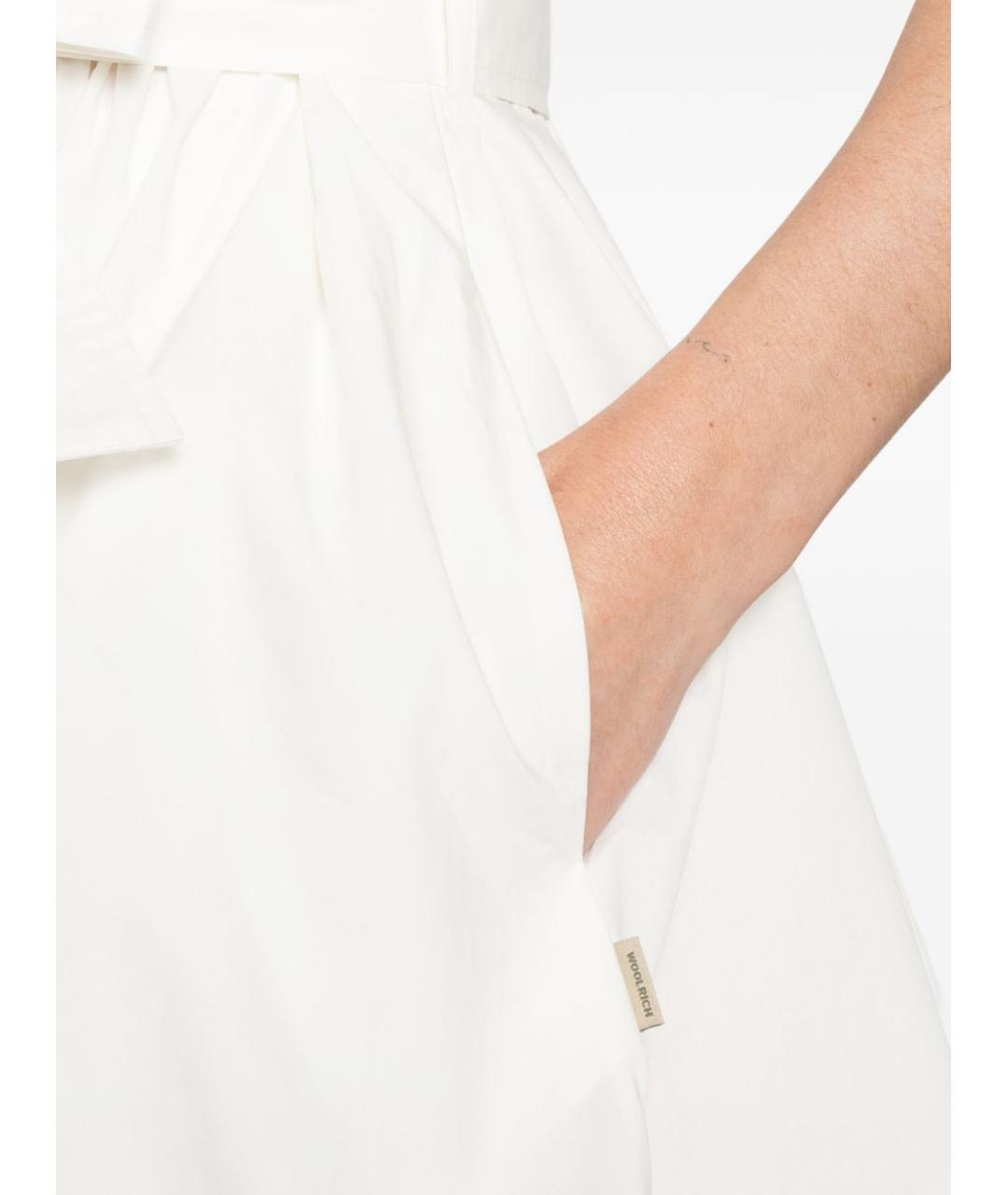 WOOLRICH Белое хлопковое повседневное платье, фото 2