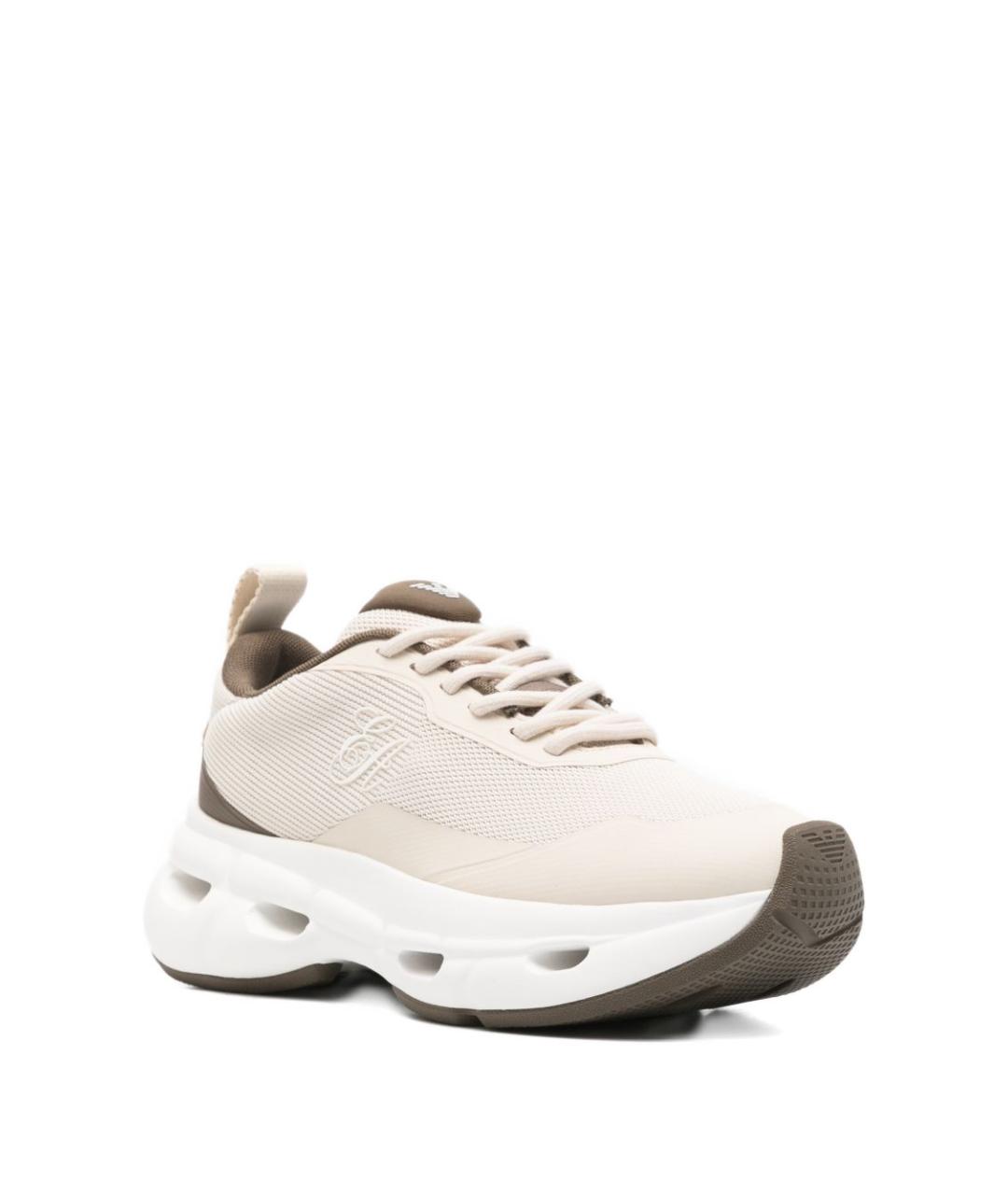 EMPORIO ARMANI Бежевые синтетические кроссовки, фото 3