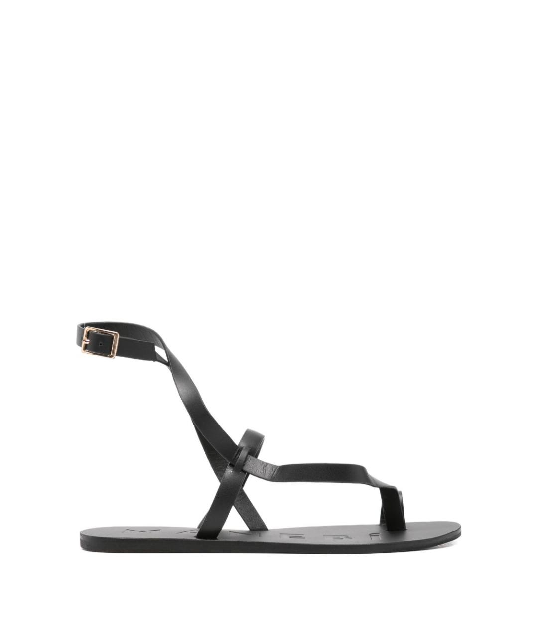 MANEBI Черные босоножки, фото 1