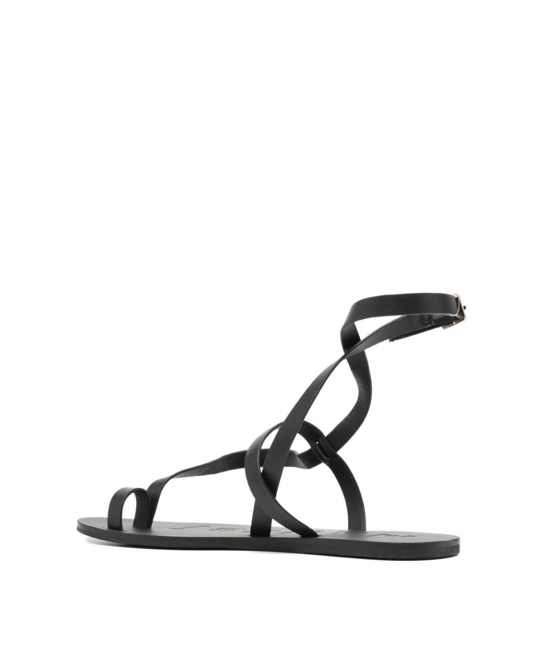 MANEBI Черные босоножки, фото 4