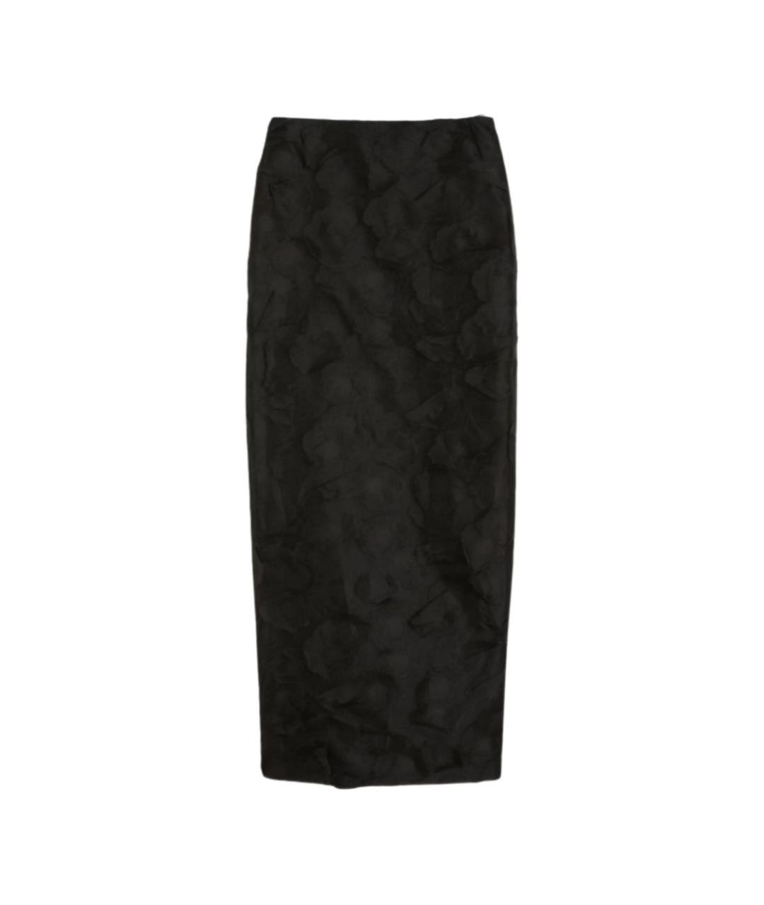 MAX MARA Черная шелковая юбка макси, фото 1