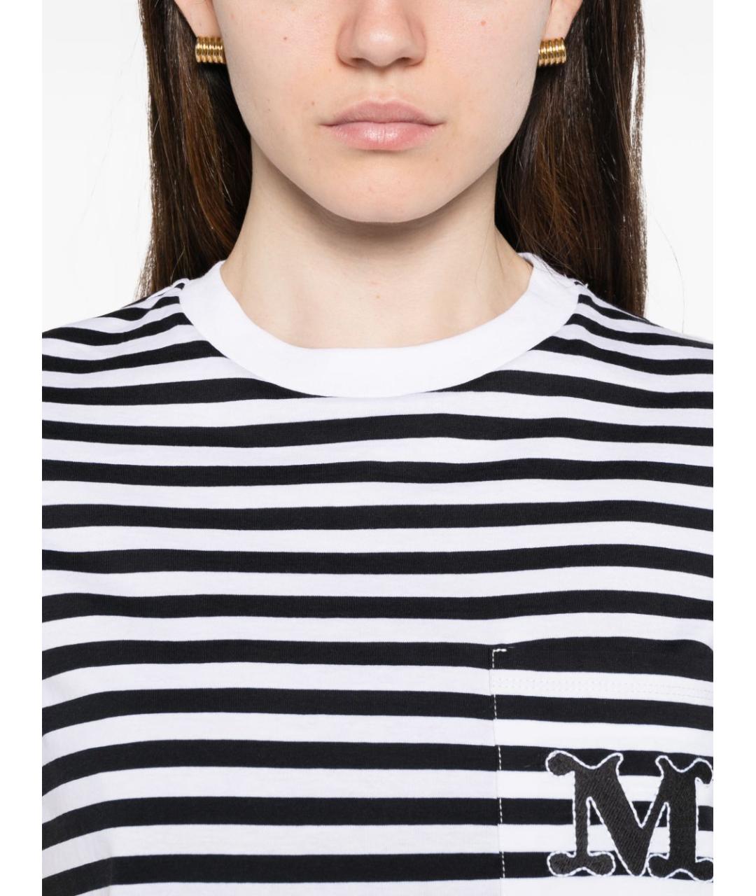 MAX MARA Черная хлопковая футболка, фото 2