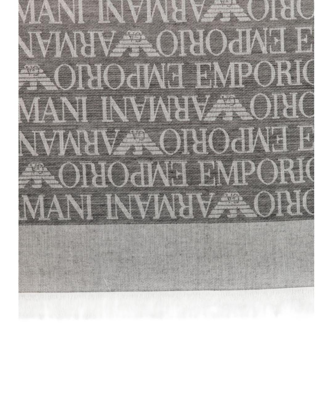 EMPORIO ARMANI Серый шарф, фото 3