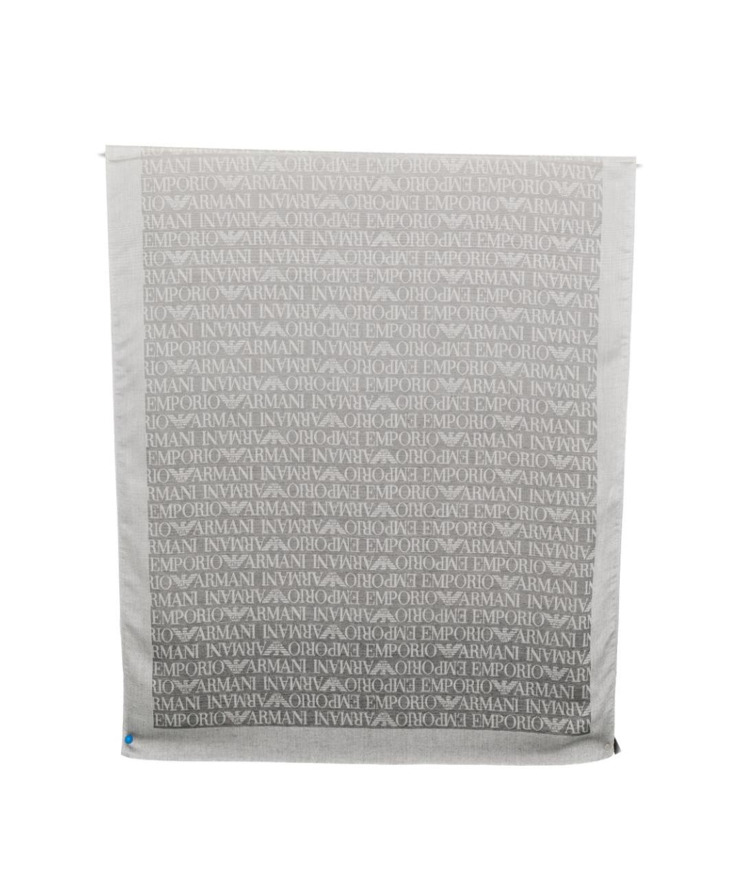 EMPORIO ARMANI Серый шарф, фото 1