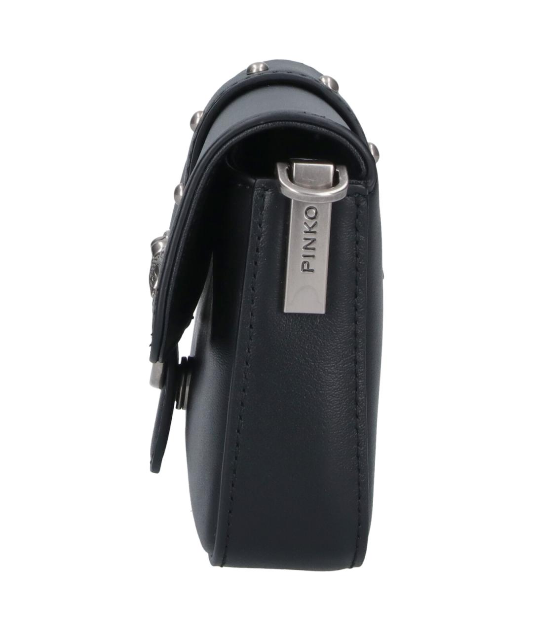 PINKO Черная кожаная сумка через плечо, фото 5