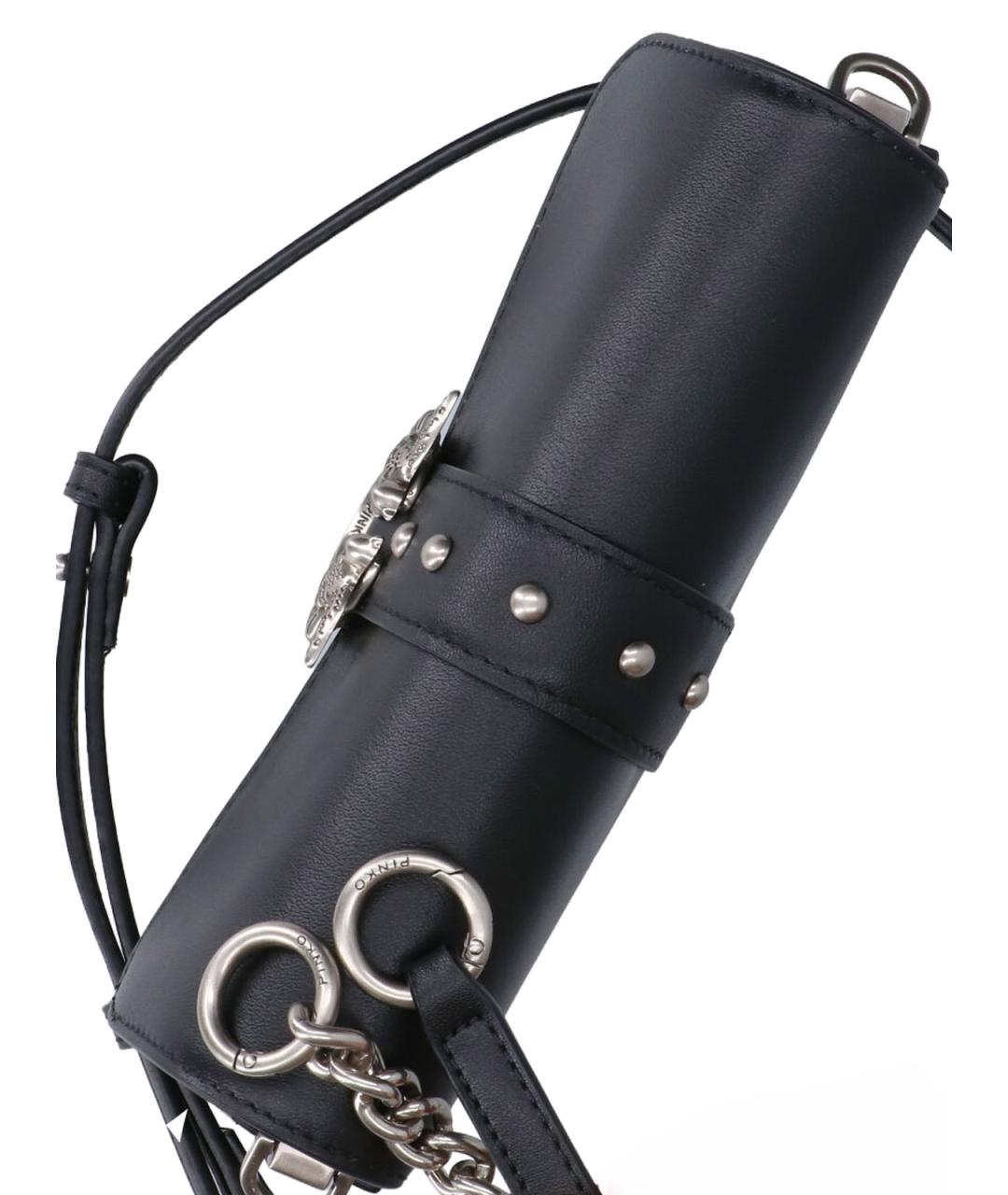 PINKO Черная кожаная сумка через плечо, фото 4