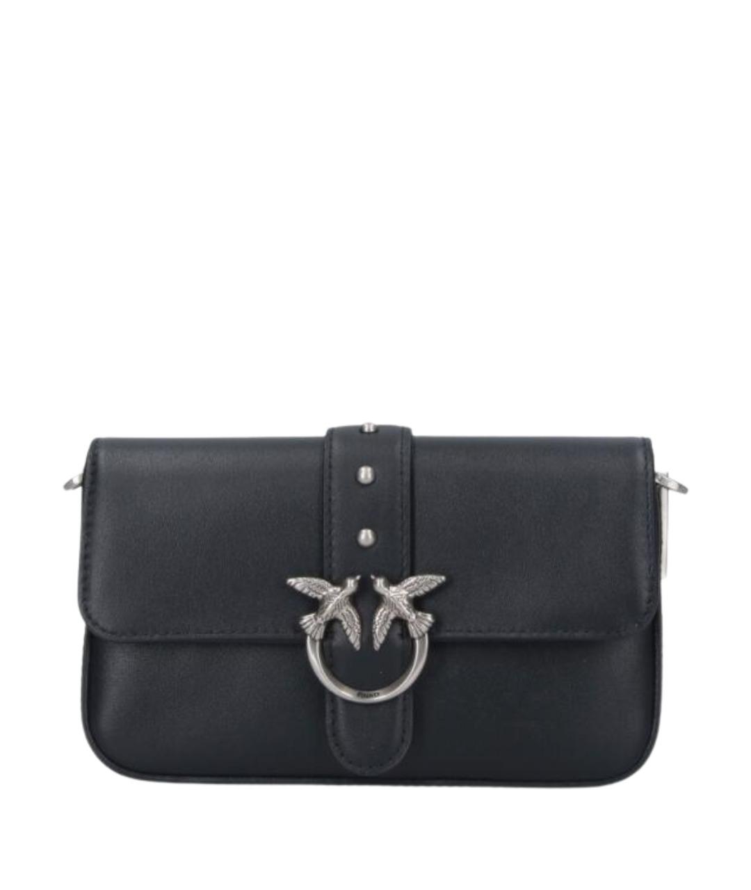 PINKO Черная кожаная сумка через плечо, фото 1