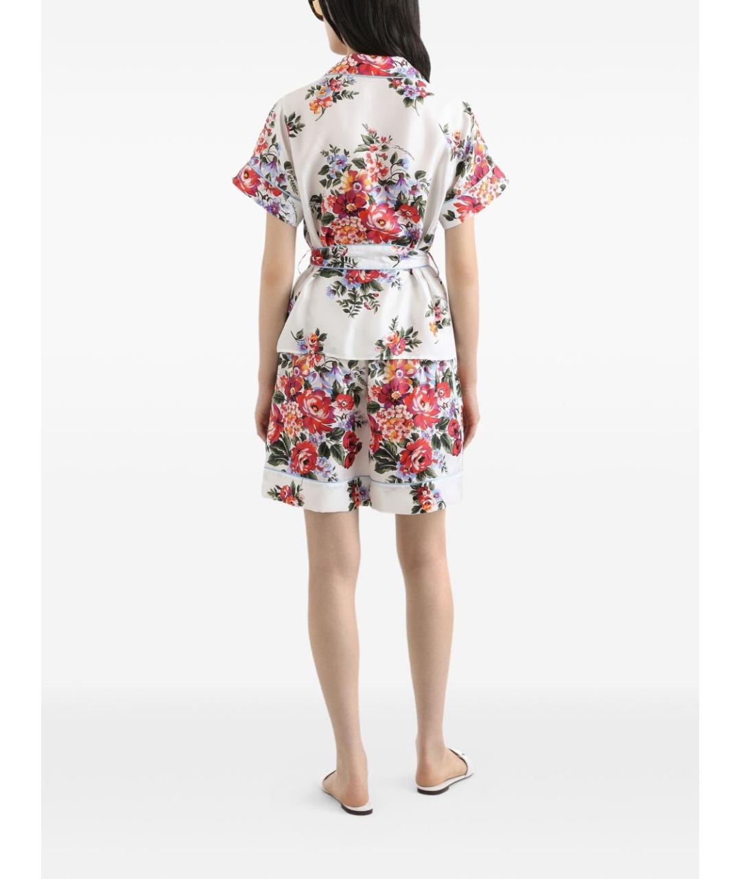 DOLCE&GABBANA Мульти шелковые шорты, фото 2