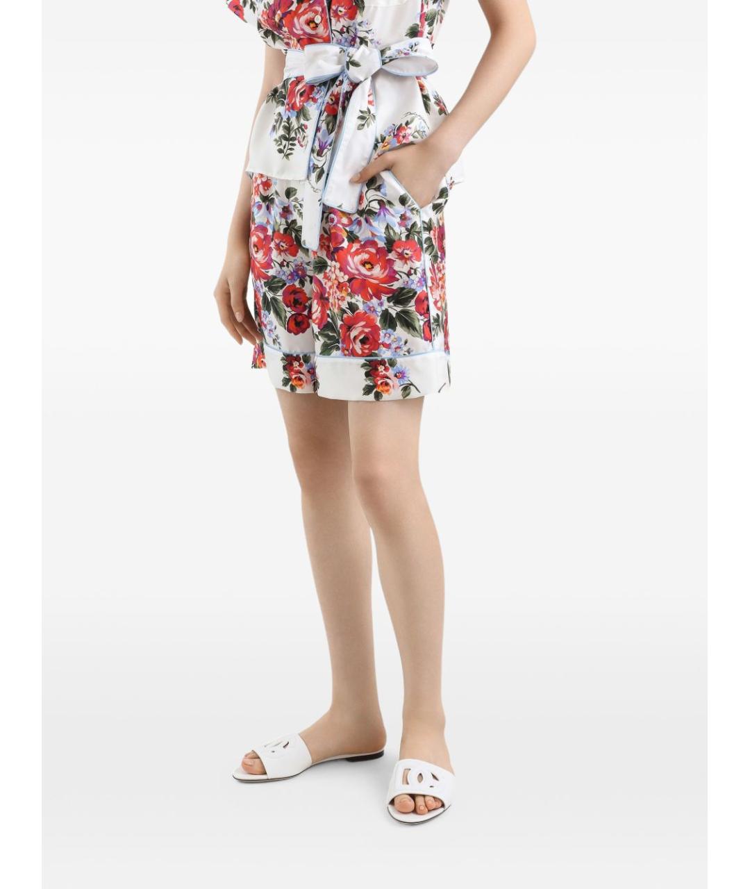 DOLCE&GABBANA Мульти шелковые шорты, фото 3