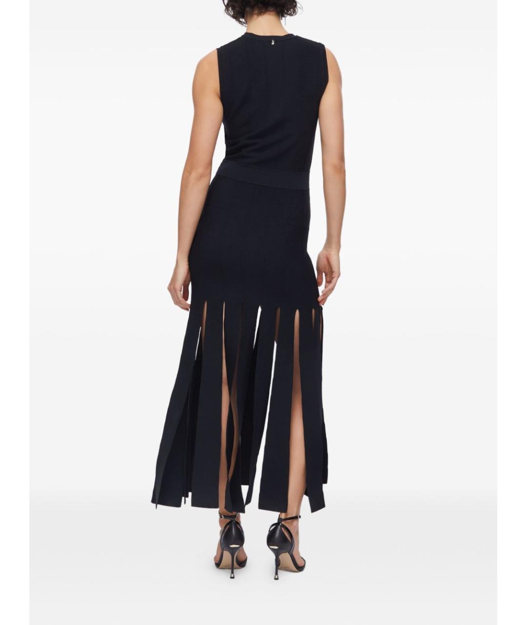 LIU JO Черное вискозное коктейльное платье, фото 3