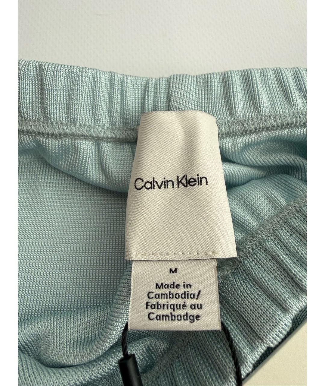 CALVIN KLEIN Голубые вискозные брюки широкие, фото 2