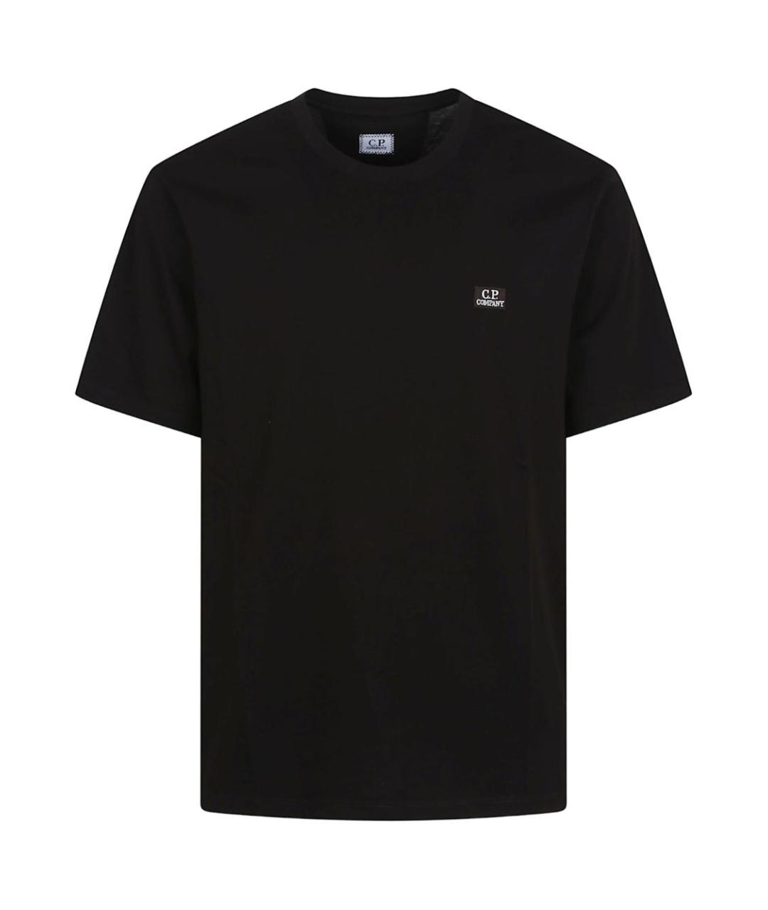 CP COMPANY Черная хлопковая футболка, фото 1