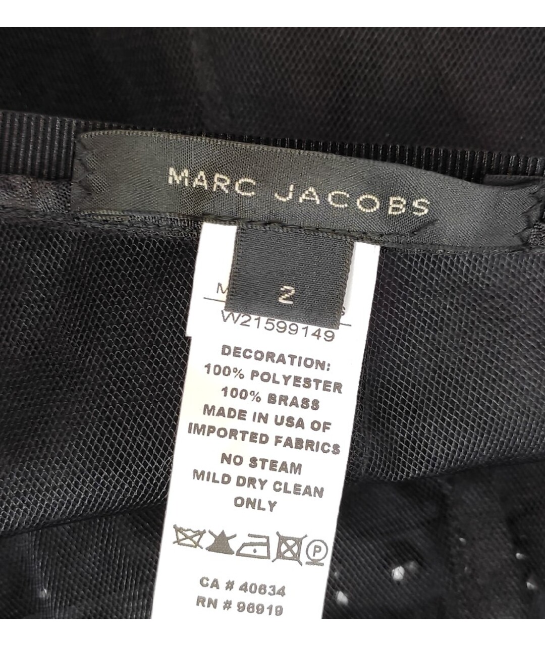 MARC JACOBS Черная полиэстеровая юбка миди, фото 5