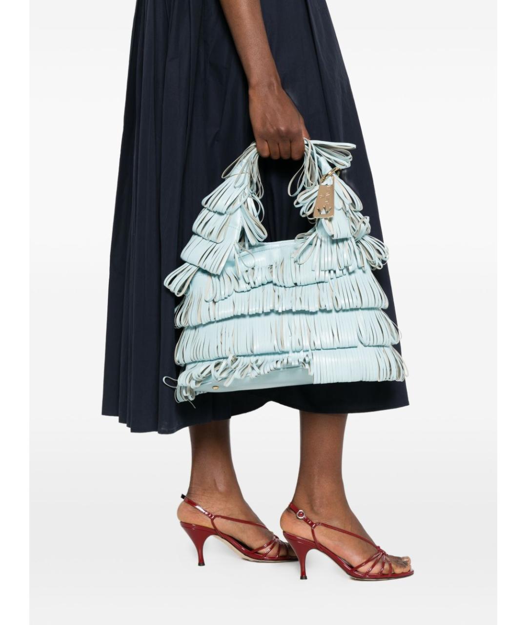 LA MILANESA Голубая сумка через плечо, фото 4