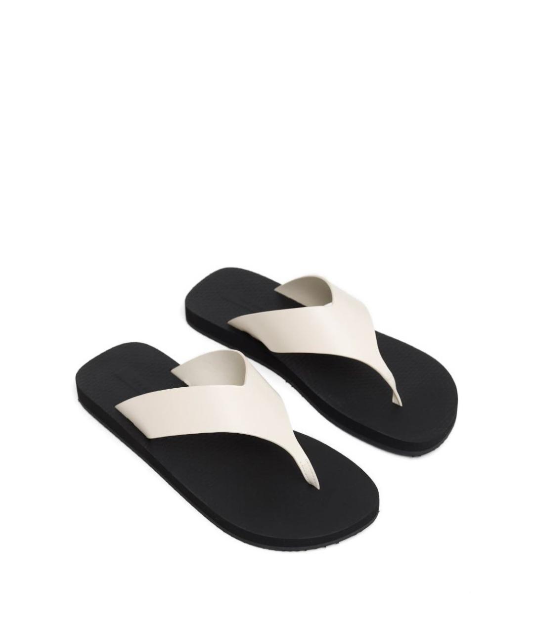 THE ROW Бежевые кожаные шлепанцы, фото 2