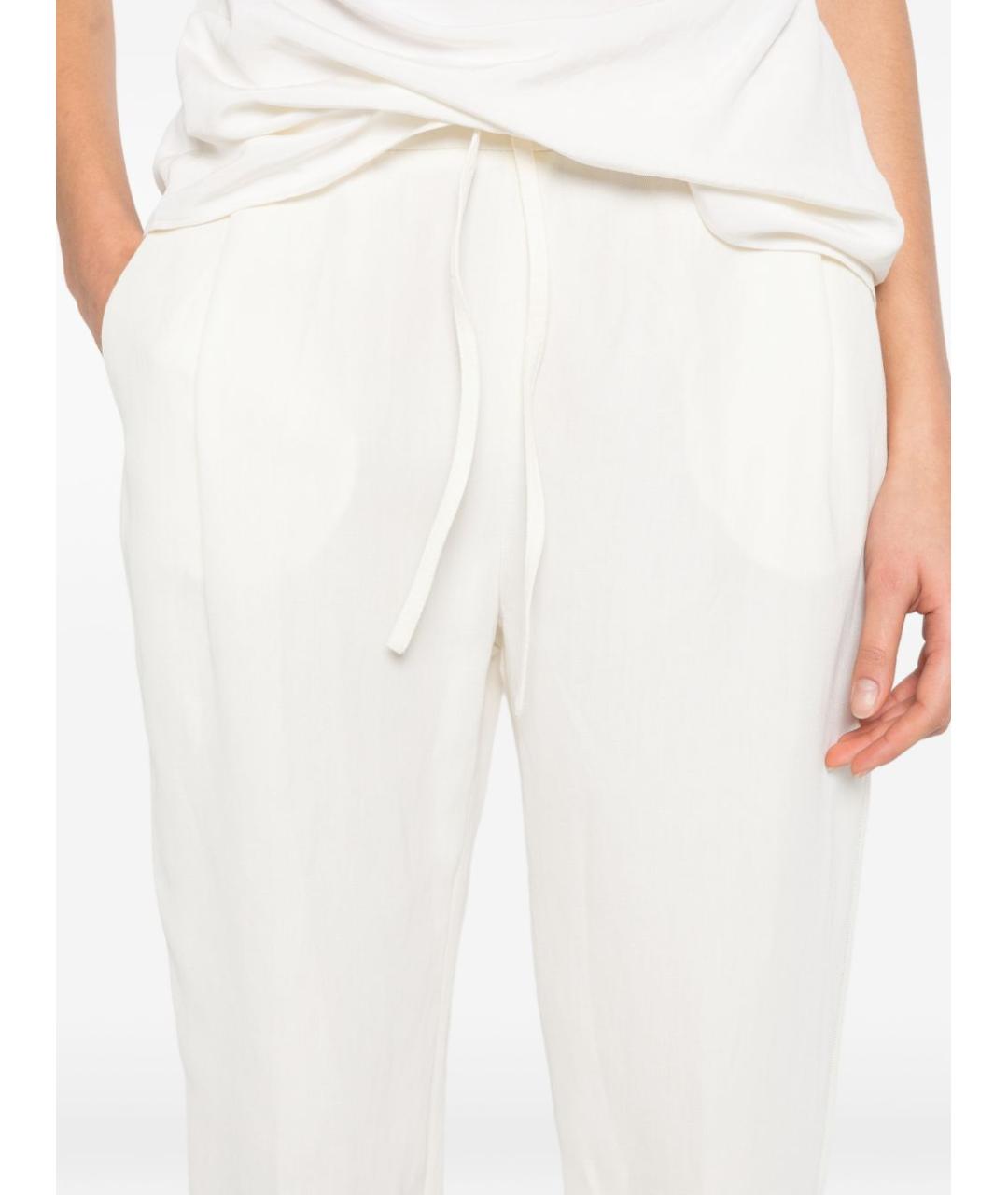 FABIANA FILIPPI Белые хлопковые прямые брюки, фото 2