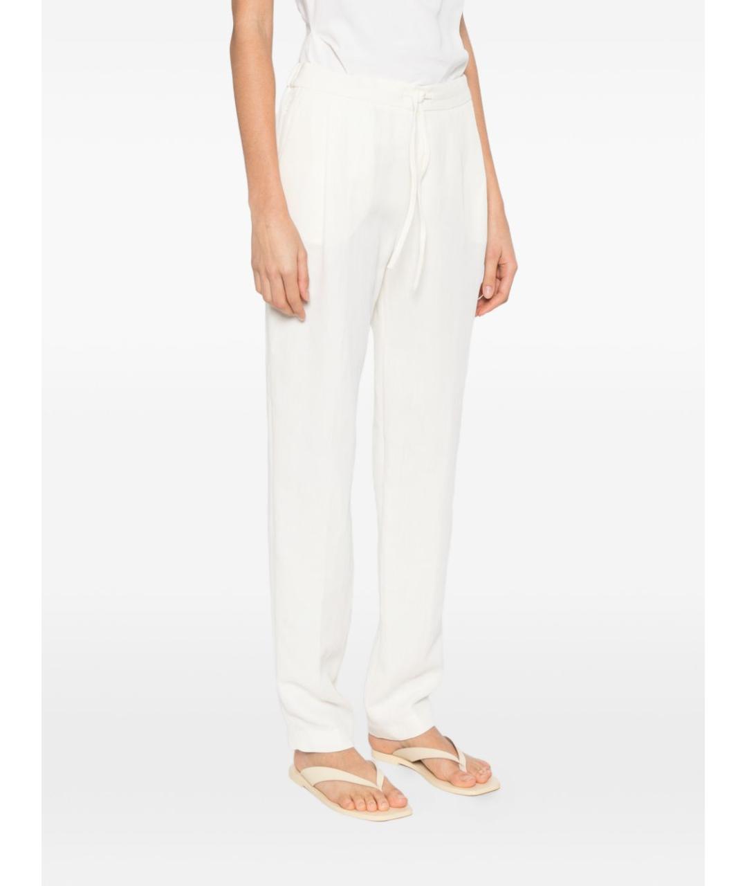 FABIANA FILIPPI Белые хлопковые прямые брюки, фото 4