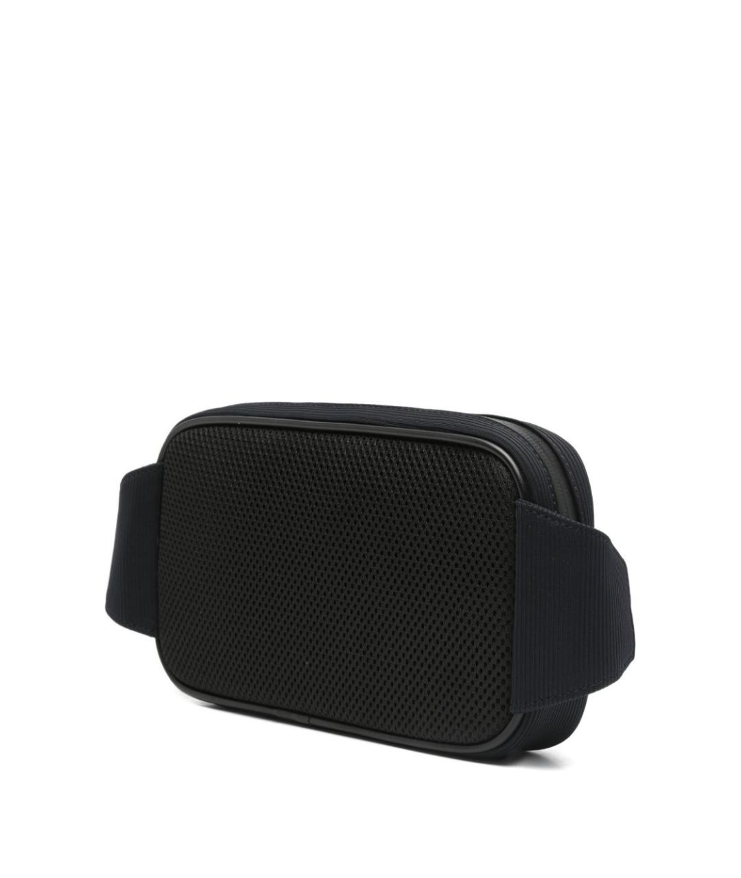 EMPORIO ARMANI Темно-синяя тканевая поясная сумка, фото 3