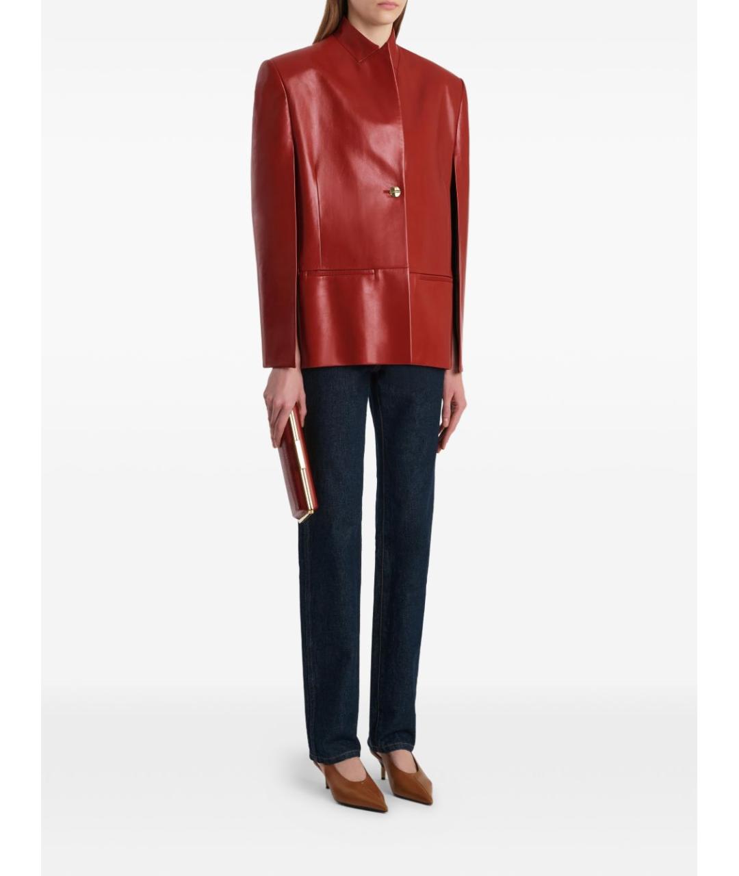 KHAITE Красный кожаный жакет/пиджак, фото 3