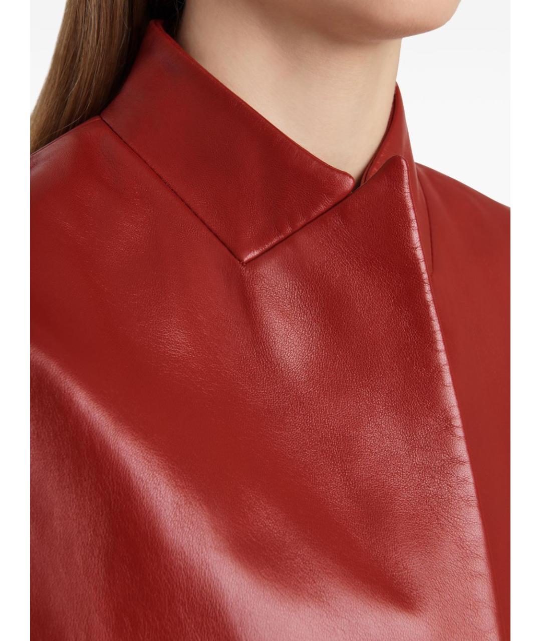KHAITE Красный кожаный жакет/пиджак, фото 4