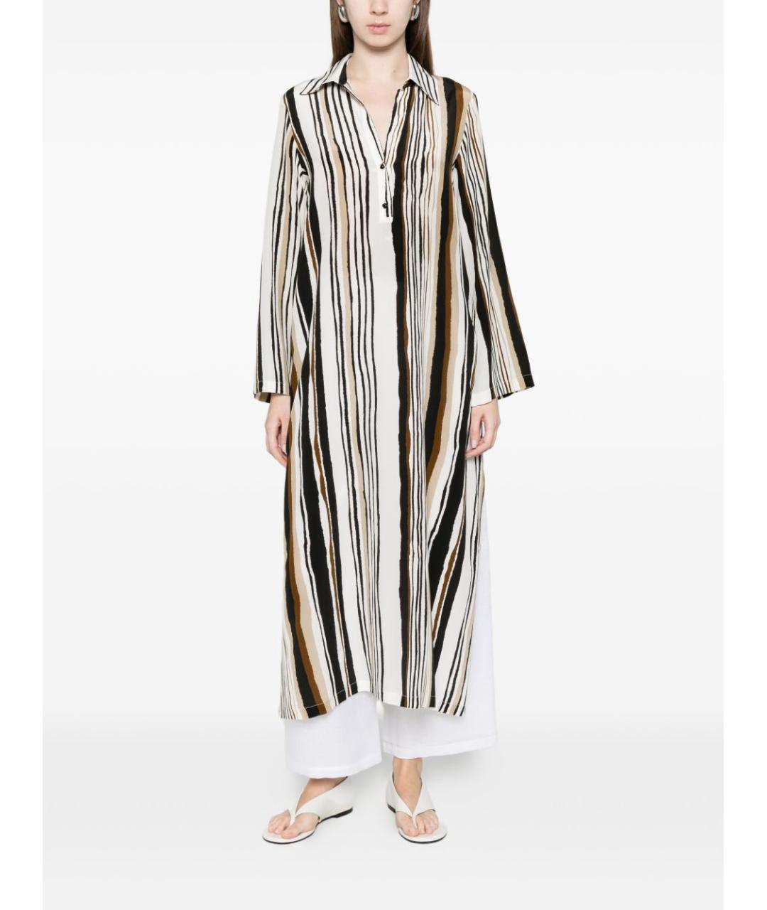 MAX MARA Мульти шелковое повседневное платье, фото 3