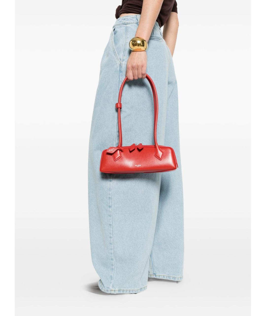 ALAIA Красная кожаная сумка тоут, фото 5