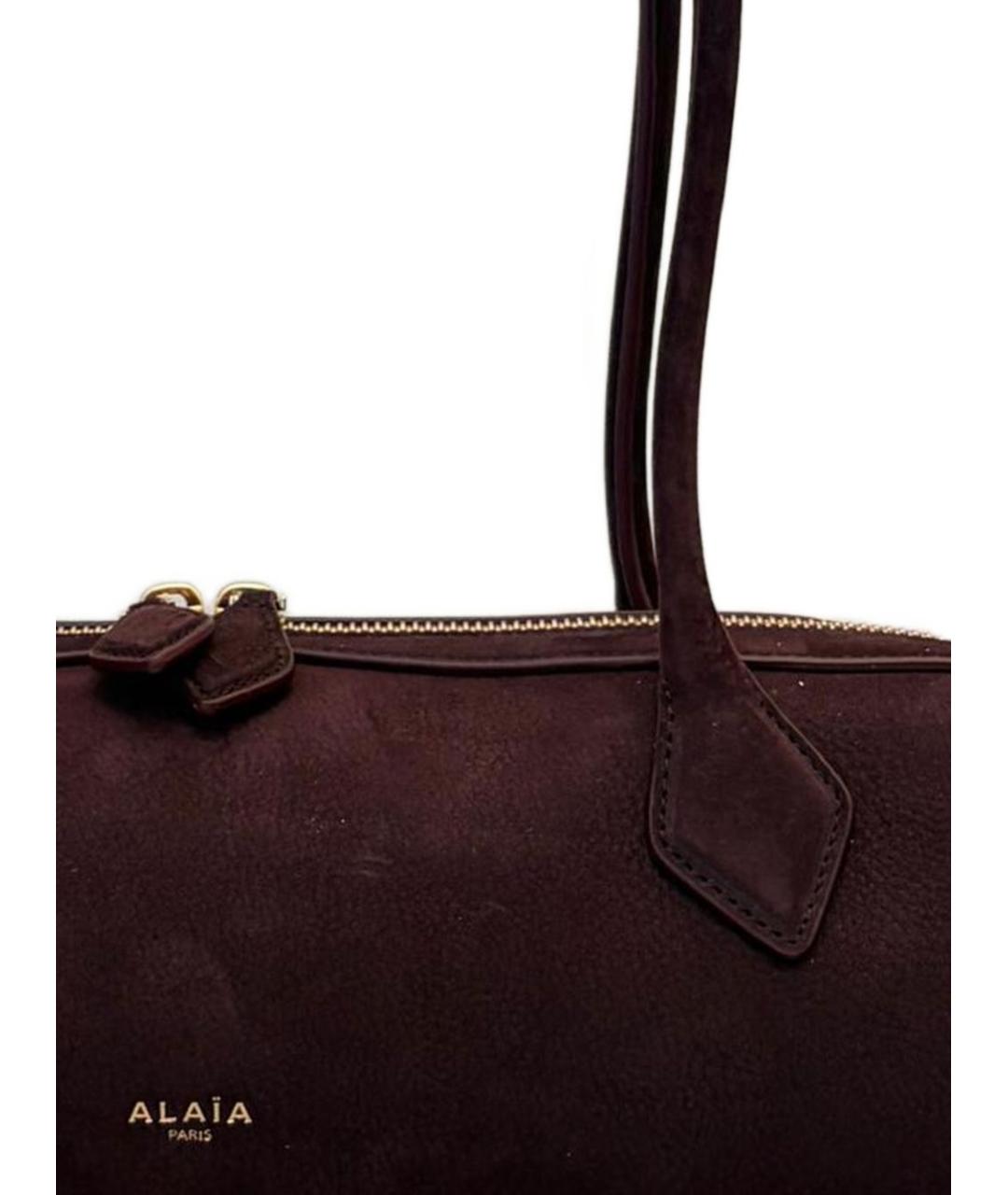 ALAIA Бордовая кожаная сумка через плечо, фото 2