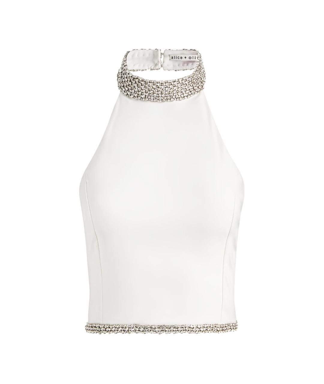 ALICE+OLIVIA Белая полиэстеровая майка, фото 1