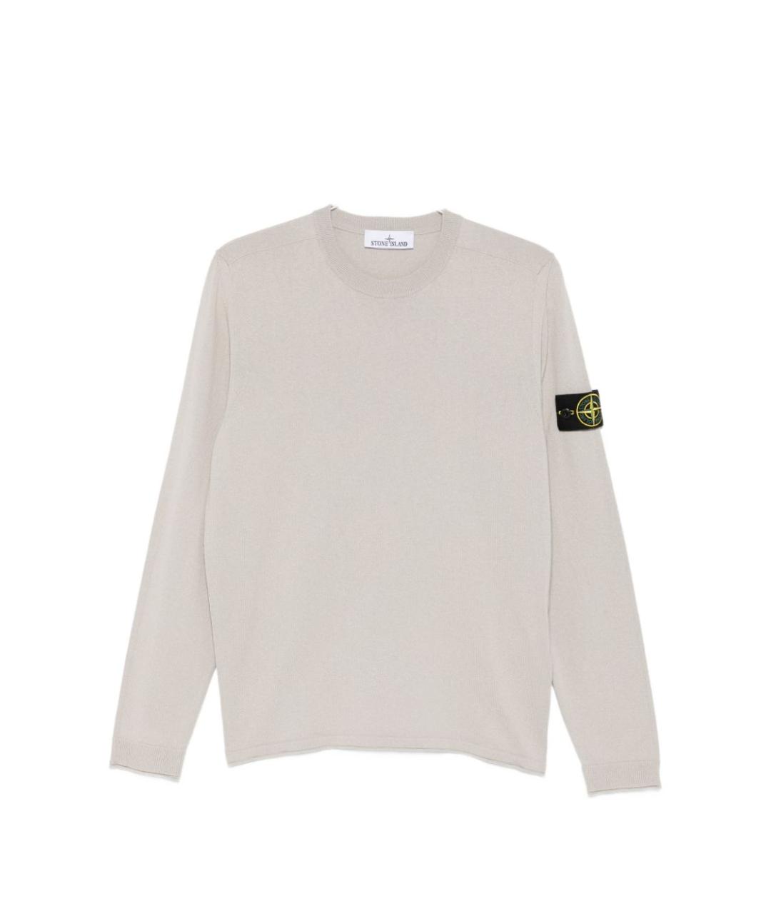 STONE ISLAND Серый хлопковый джемпер / свитер, фото 6
