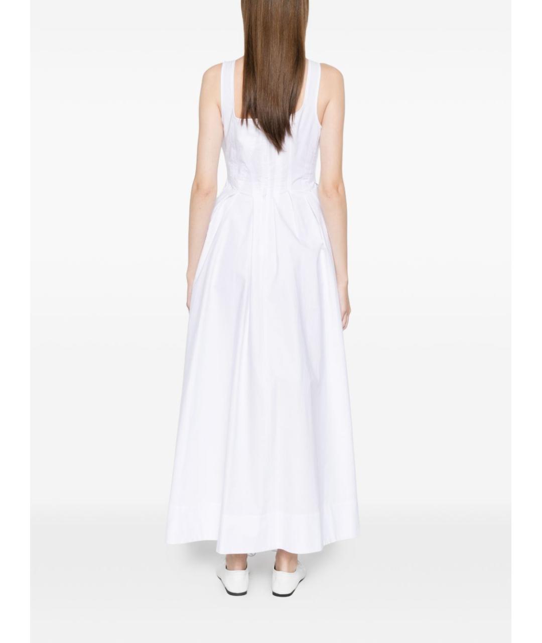 SPORTMAX Белое хлопковое повседневное платье, фото 4