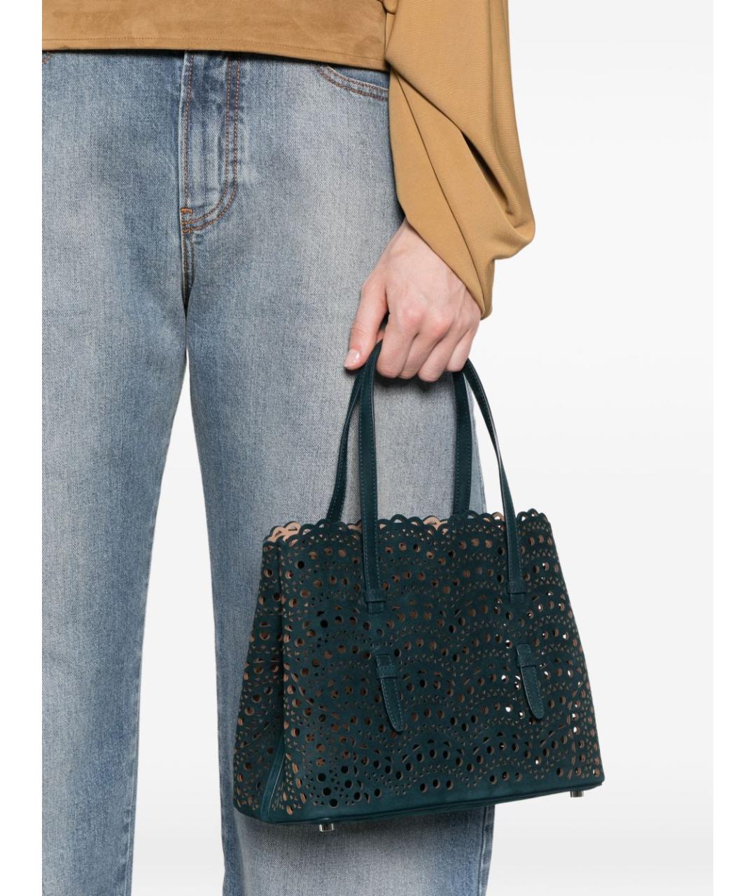 ALAIA Синяя кожаная сумка тоут, фото 4