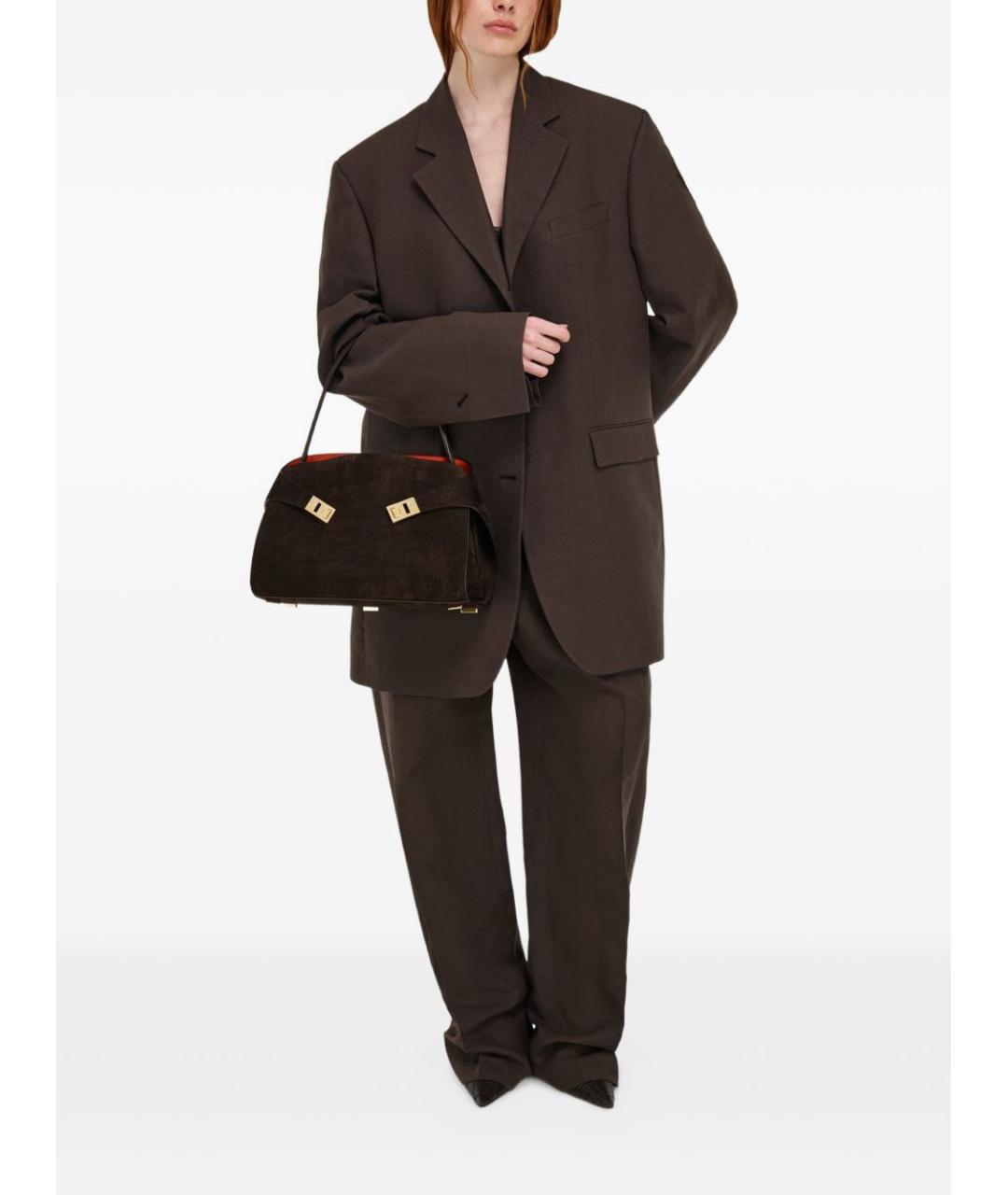 FERRAGAMO Коричневая кожаная сумка тоут, фото 6