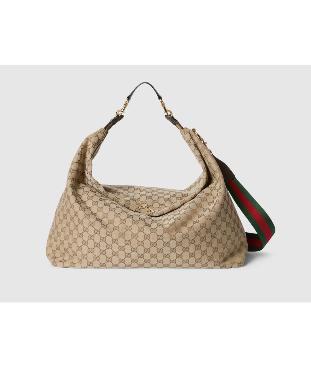GUCCI Бежевая жаккардовая сумка на плечо, фото 6