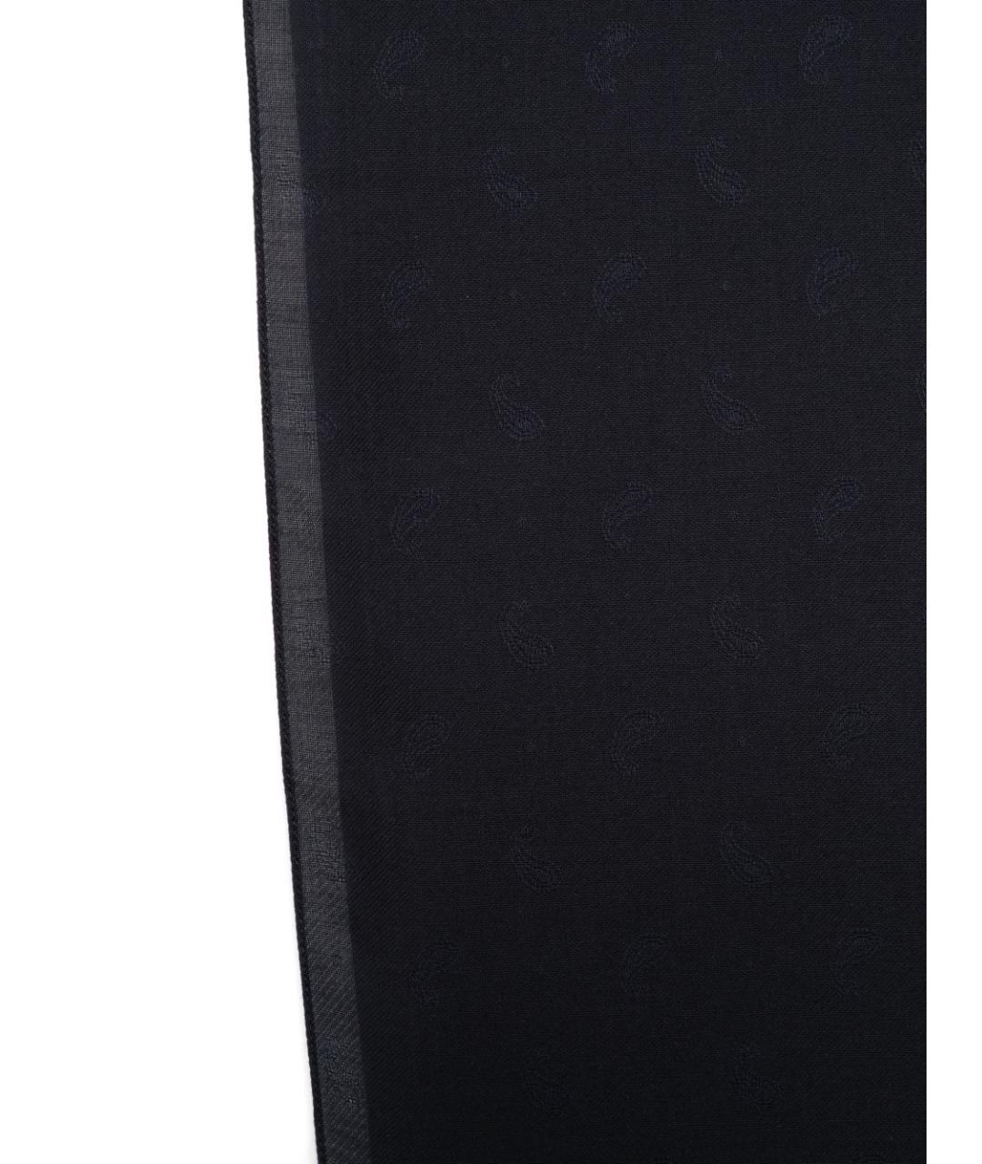 EMPORIO ARMANI Синий хлопковый шарф, фото 2